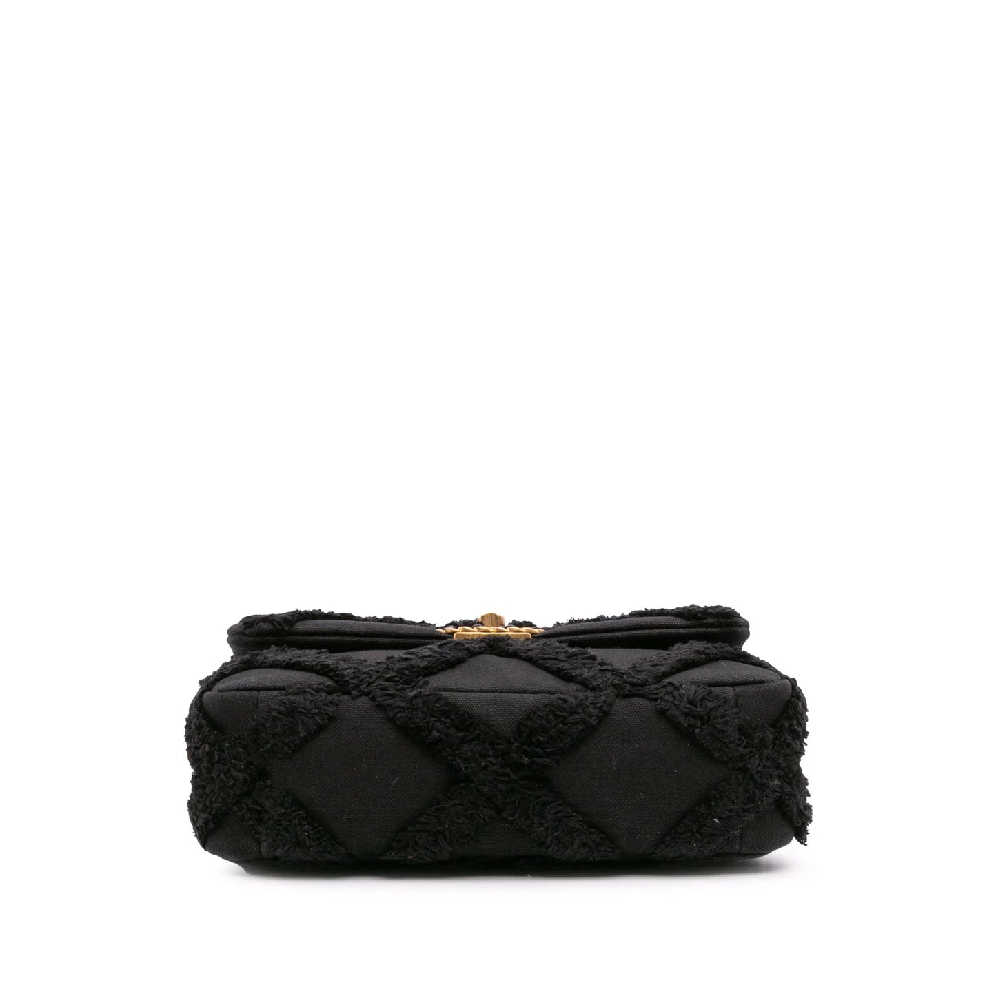 Black Chanel Medium Canvas and Cotton 19 Flap Satchel