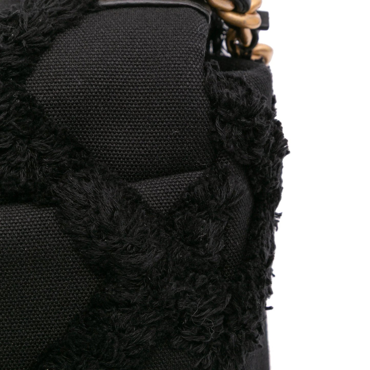 Black Chanel Medium Canvas and Cotton 19 Flap Satchel