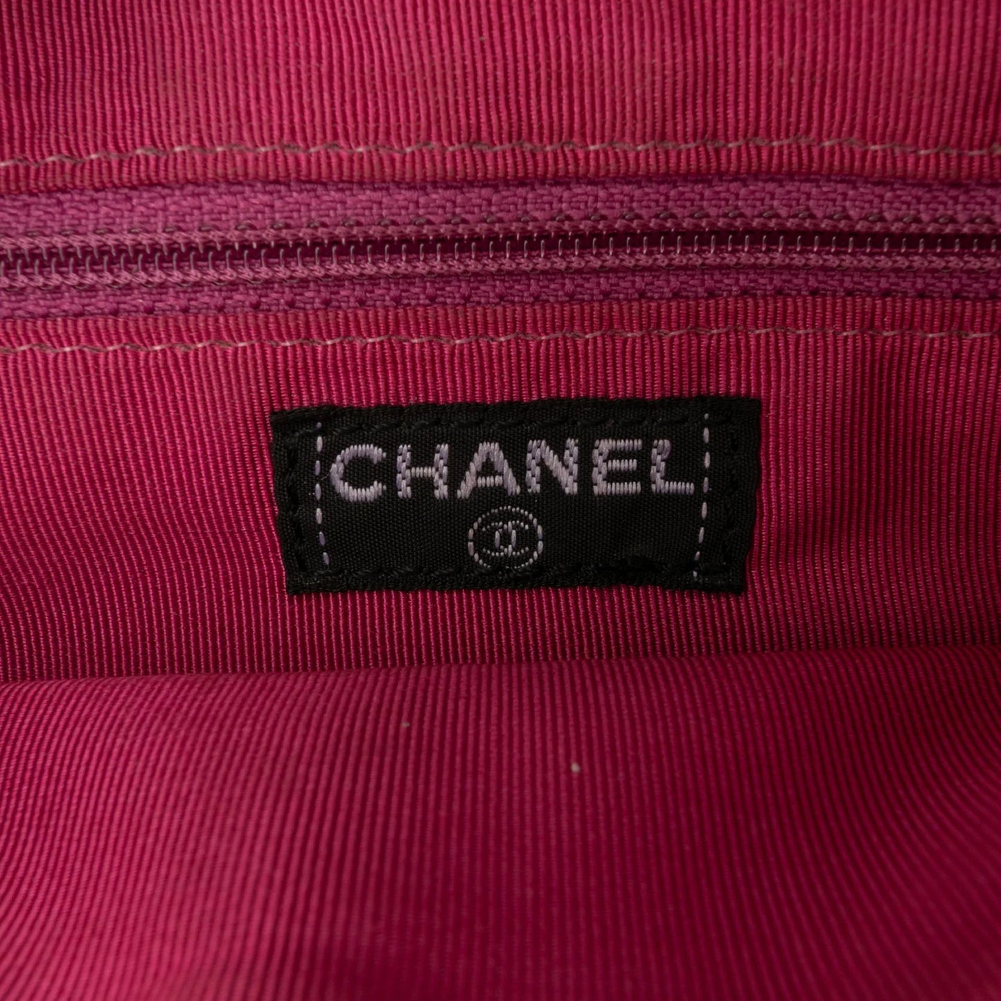 Pink Chanel CC Choco Bar Suede Beaded Chain Flap Shoulder Bag
