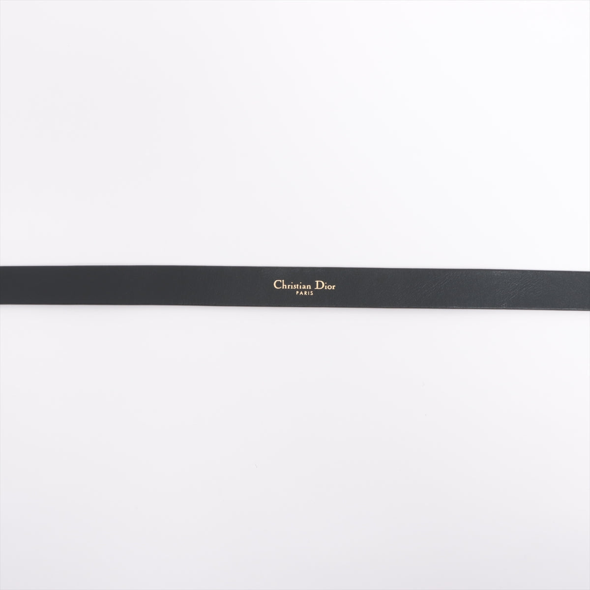 Christian Dior Black Leather Saddle Reversible Belt [Clearance Sale]
