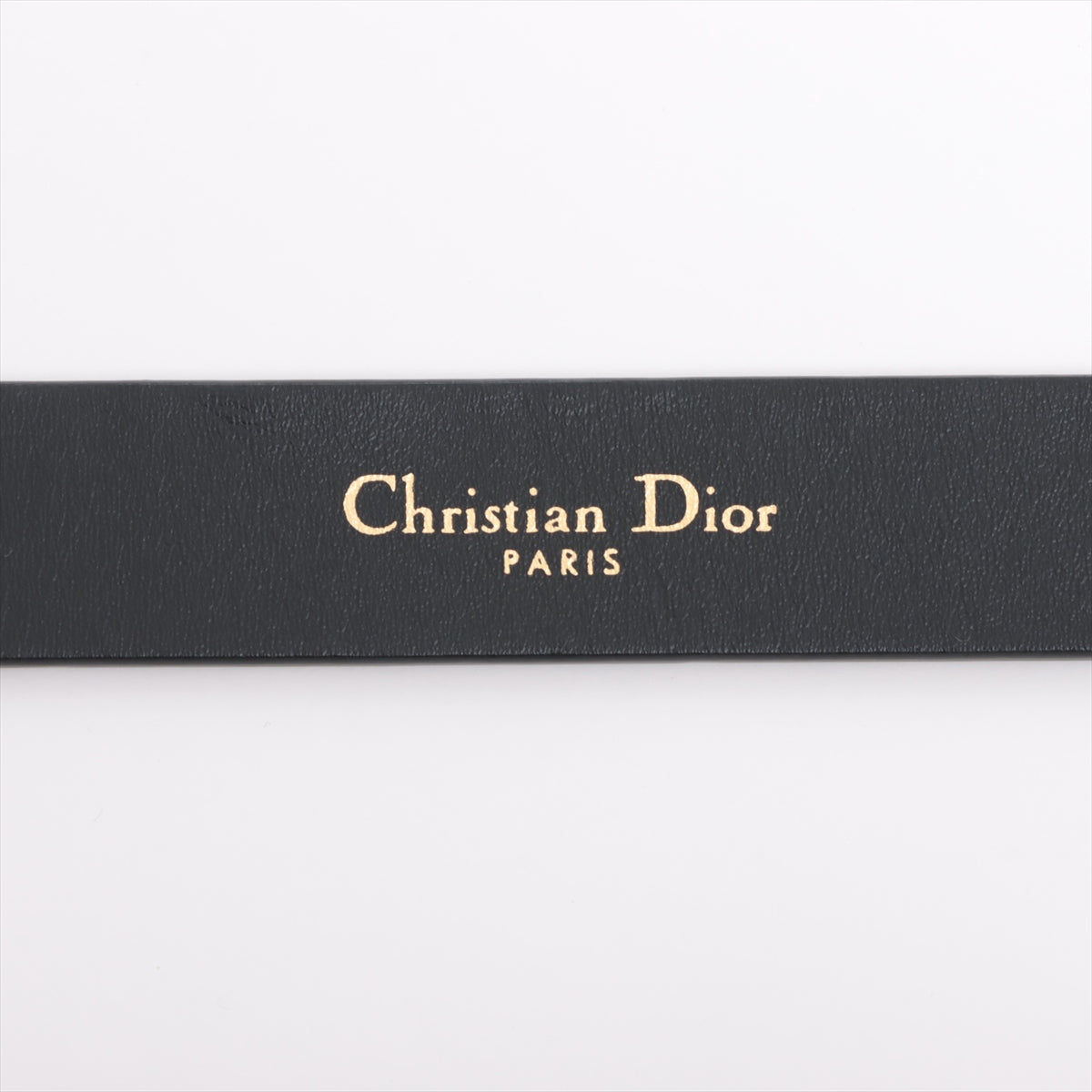 Christian Dior Black Leather Saddle Reversible Belt [Clearance Sale]