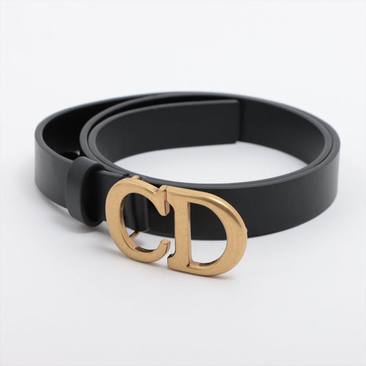 Christian Dior Black Leather Saddle Reversible Belt [Clearance Sale]