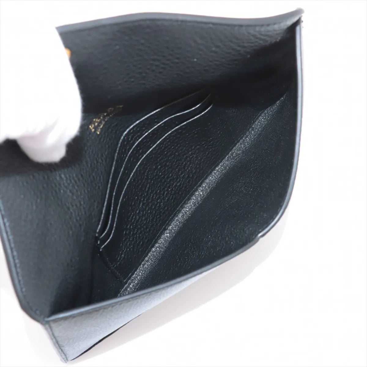 Prada Nero Vitello Grained Leather Envelope Wallet [Clearance Sale]