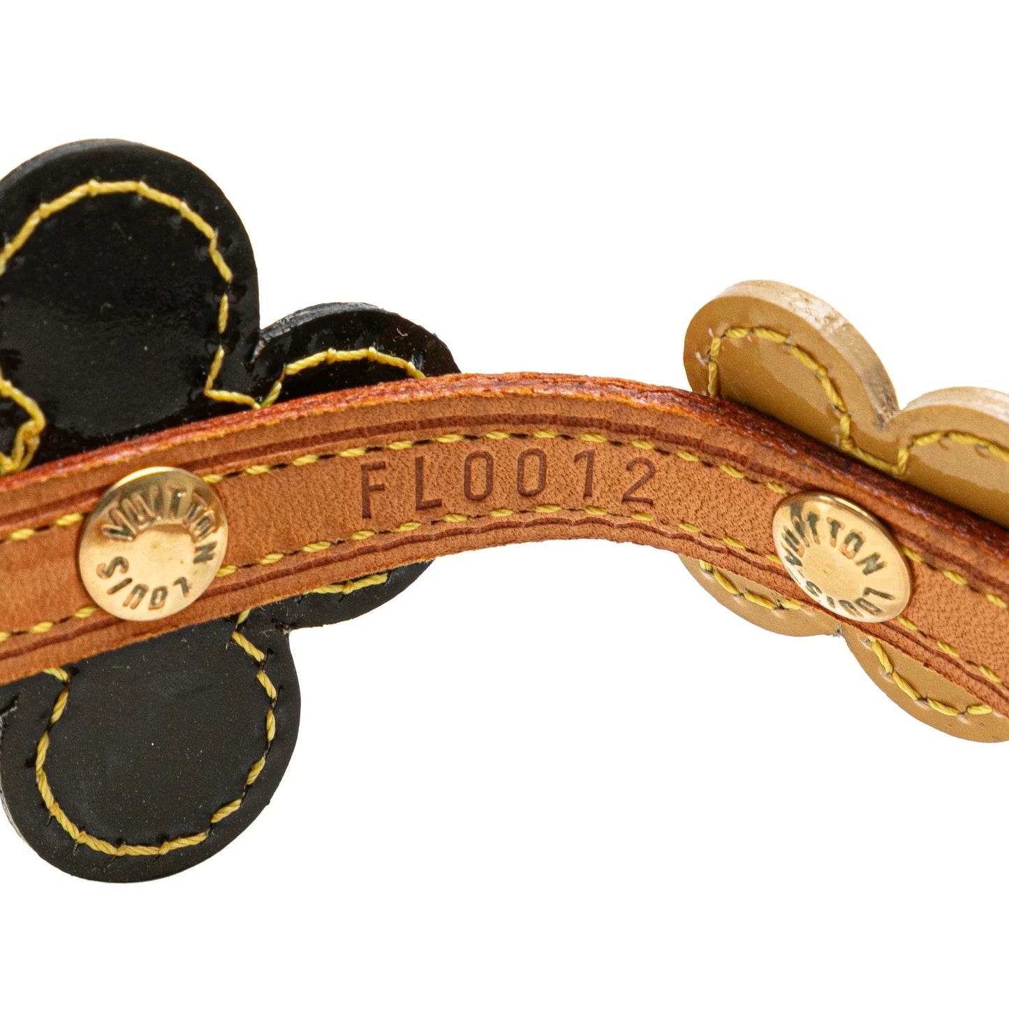 Brown Louis Vuitton Leather Flower Lexington Choker Costume Necklace