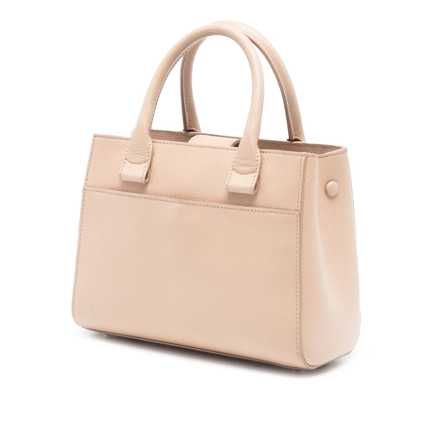 Brown Chanel Mini Grained Calfskin Neo Executive Shopper Tote Satchel