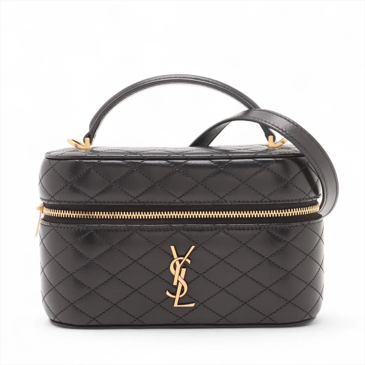 Saint Laurent Black Quilted Leather Gabby Vanity Bag [Clearance Sale]