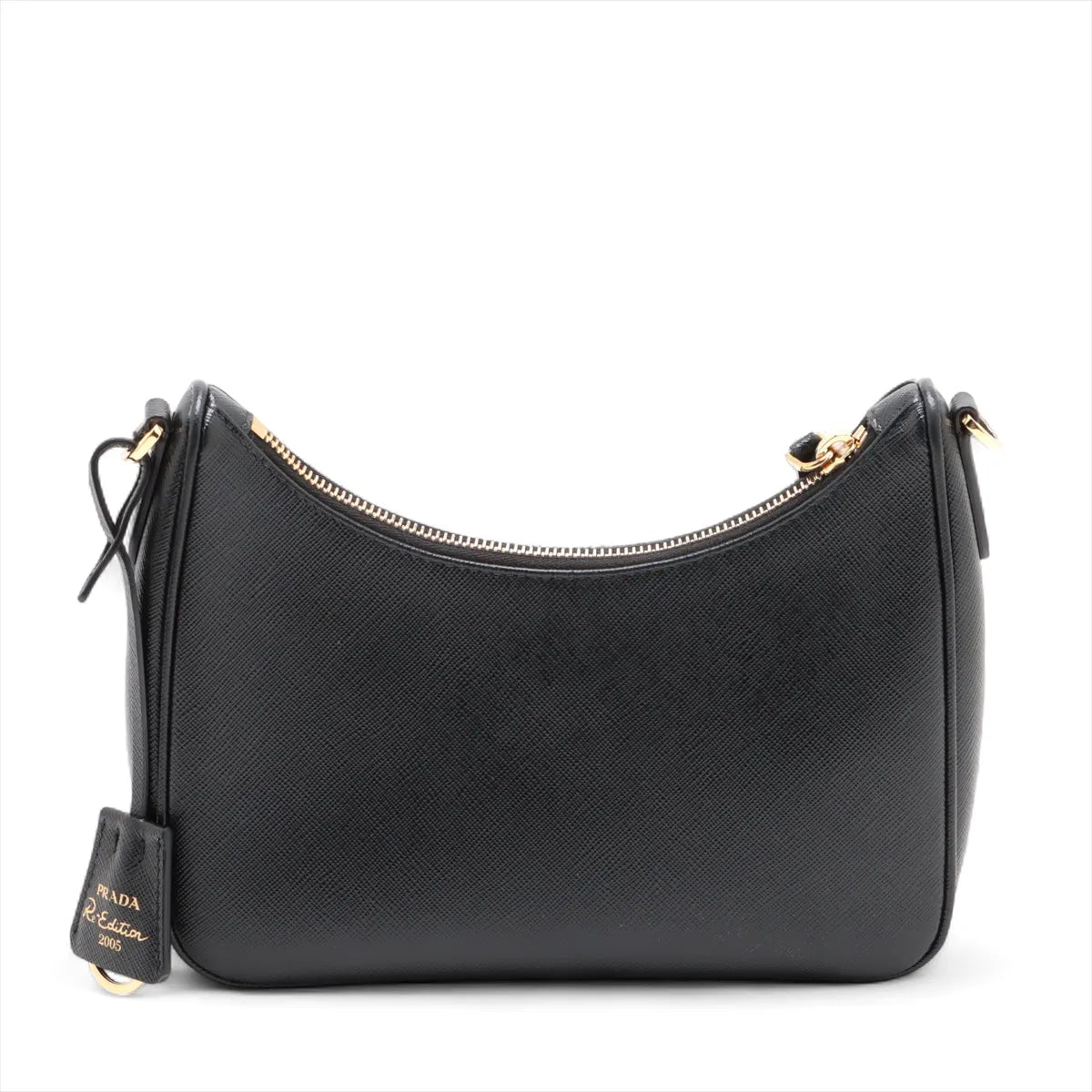Prada Black Saffiano Leather and Re-Nylon Re-Edition 2005 Shoulder Bag [Clearance Sale]
