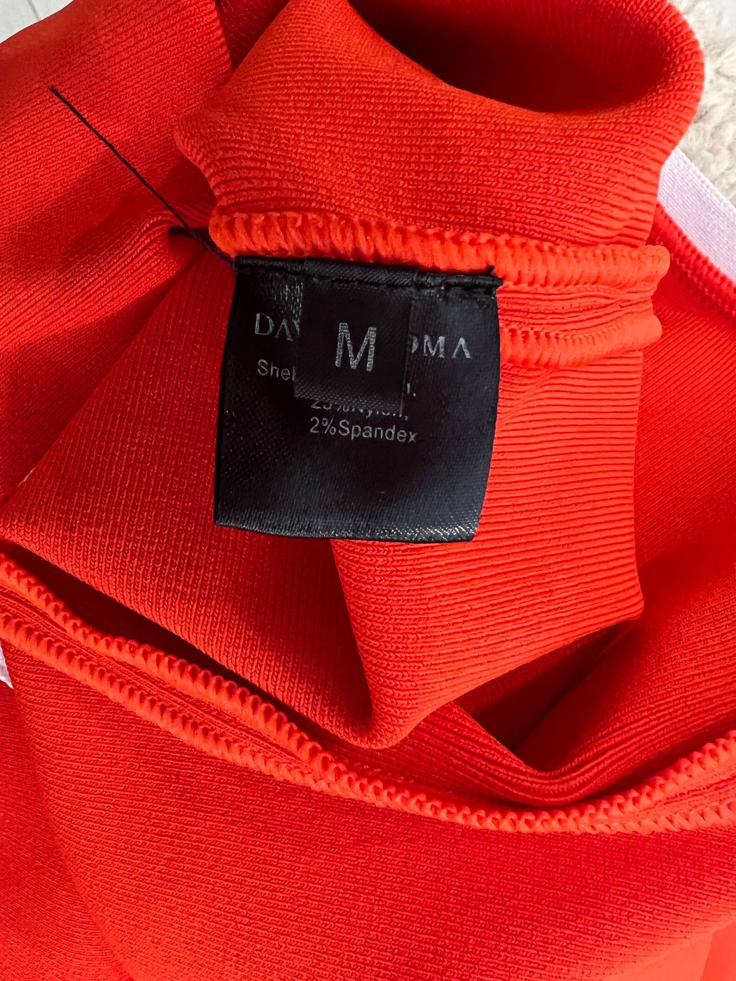 David Koma Orange and White Mini Polo Dress Size M (UK 10) RRP £590