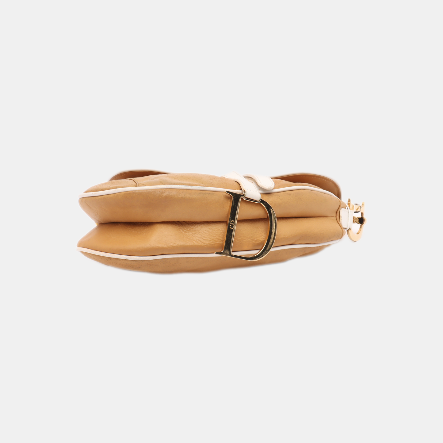 Dior Saddle   Brown Leather and Silk Interior Shoulder Bag