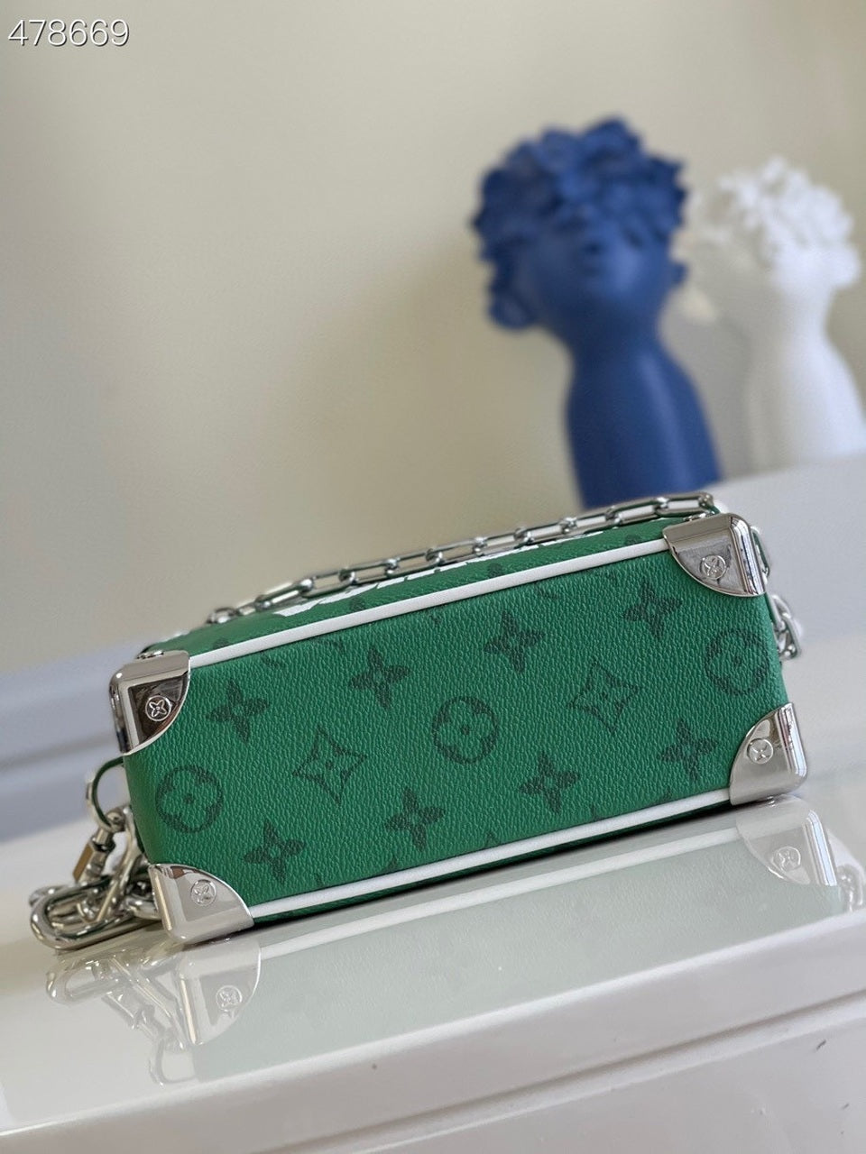 Top Quality Mini Soft Trunk  Monogram Canvas Green By Virgil Abloh For Fall-Winter, Handbags, Shoulder And Crossbody Bags 7.3in/18.5cm Top Quality M80816