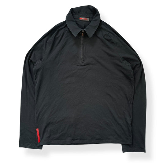 2000's Prada Sport Stash Pocket Long Sleeve Polo (L)