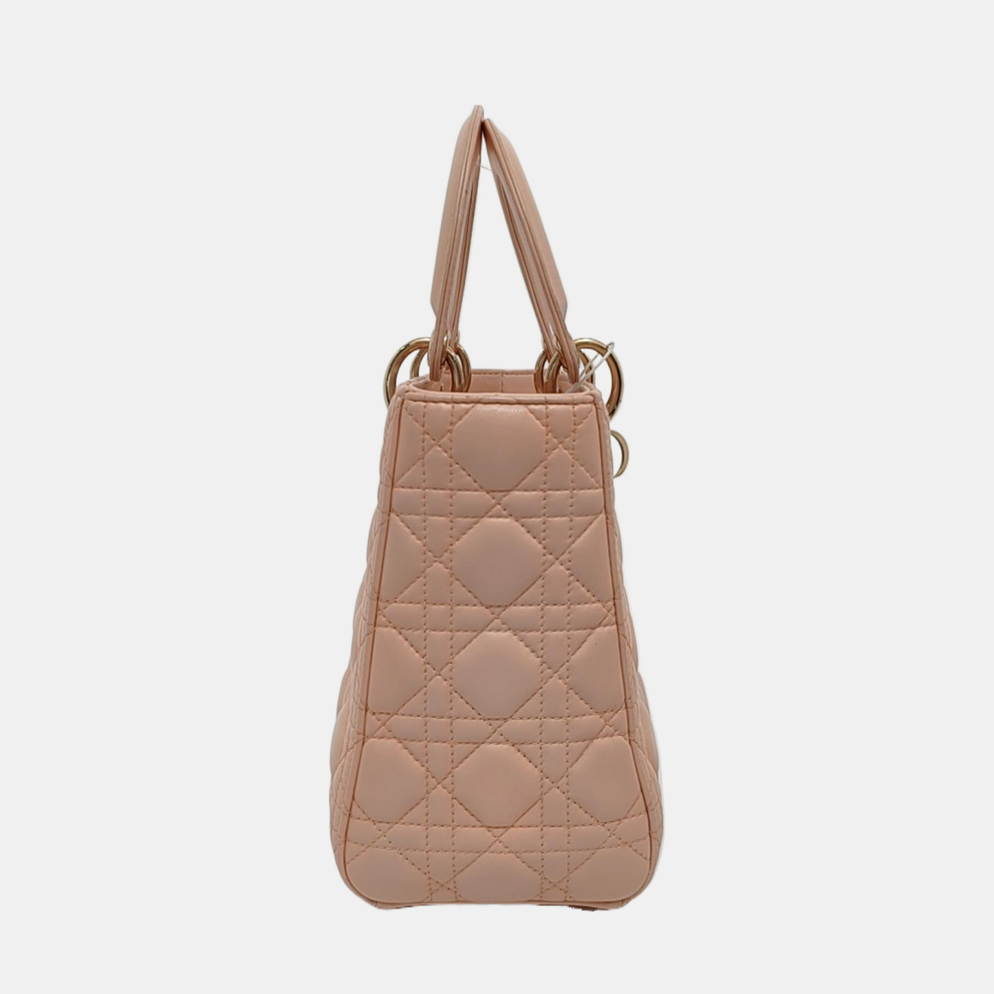 Lady Dior Medium Light Pink Lambskin Leather Gold Hardware