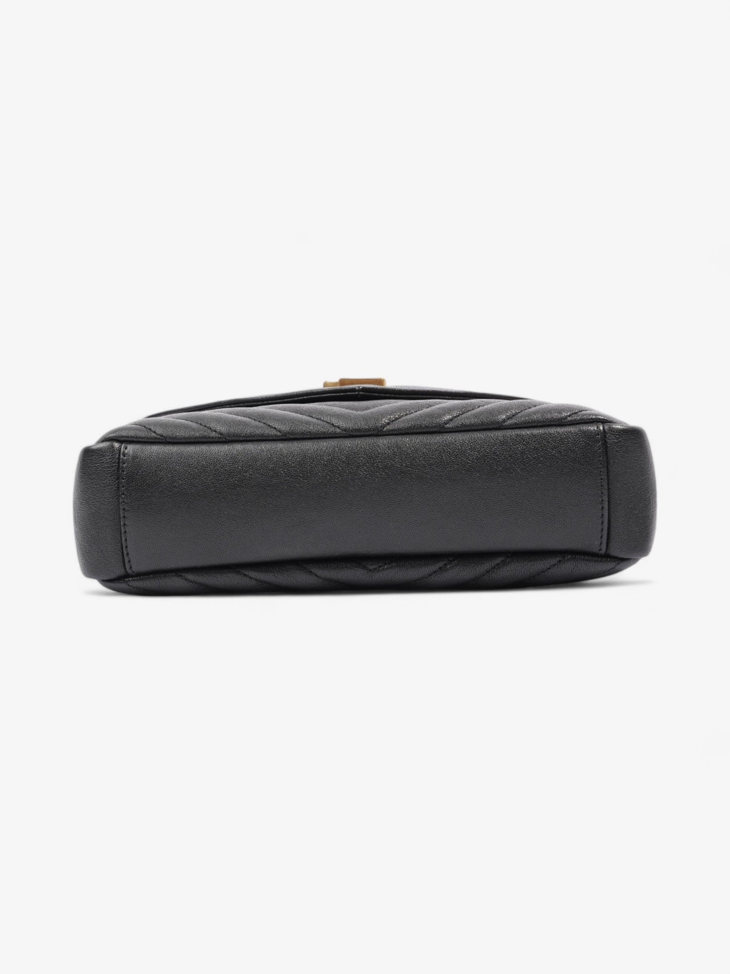 Saint Laurent College Black Lambskin Leather Medium