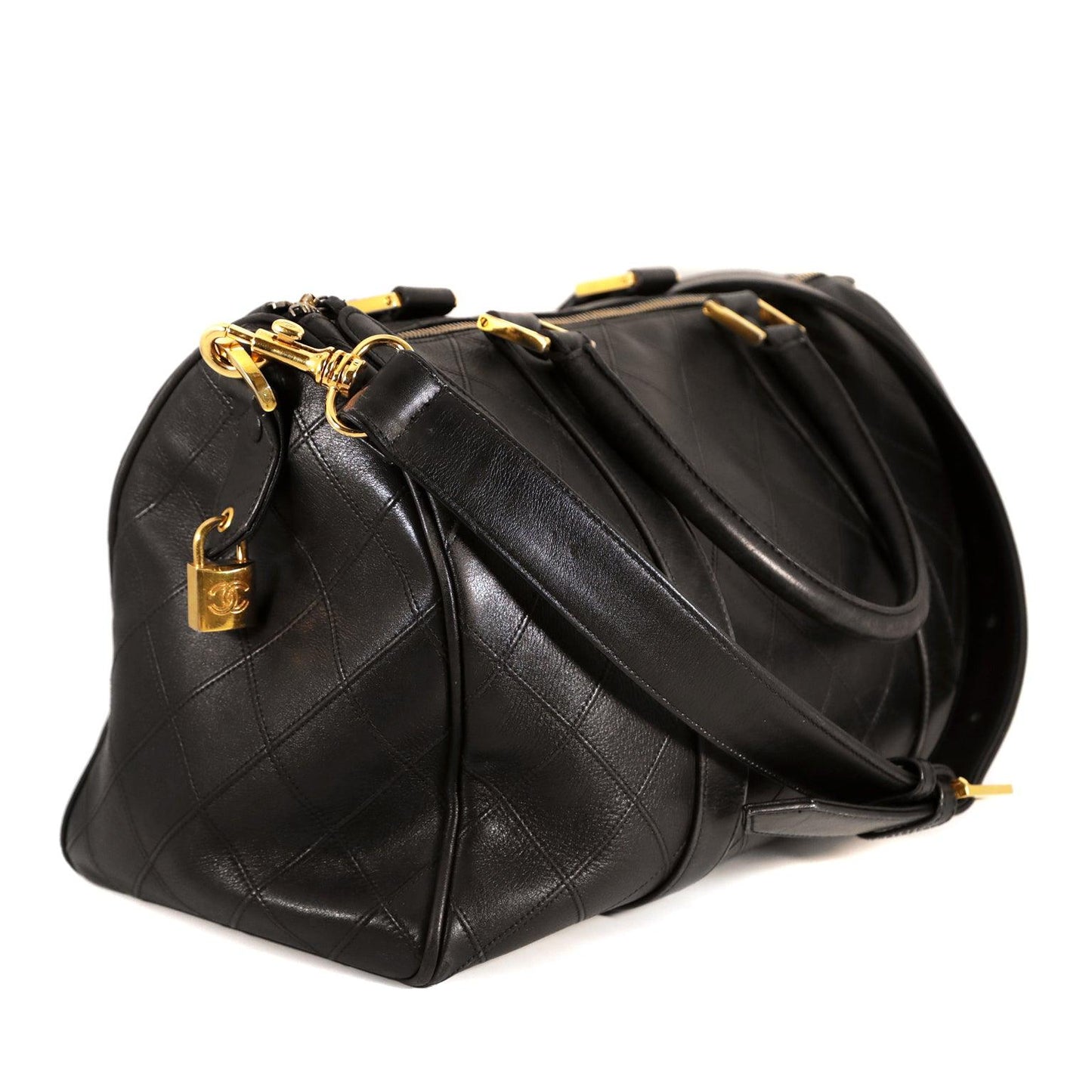 Chanel Black Leather   Speedy Bag