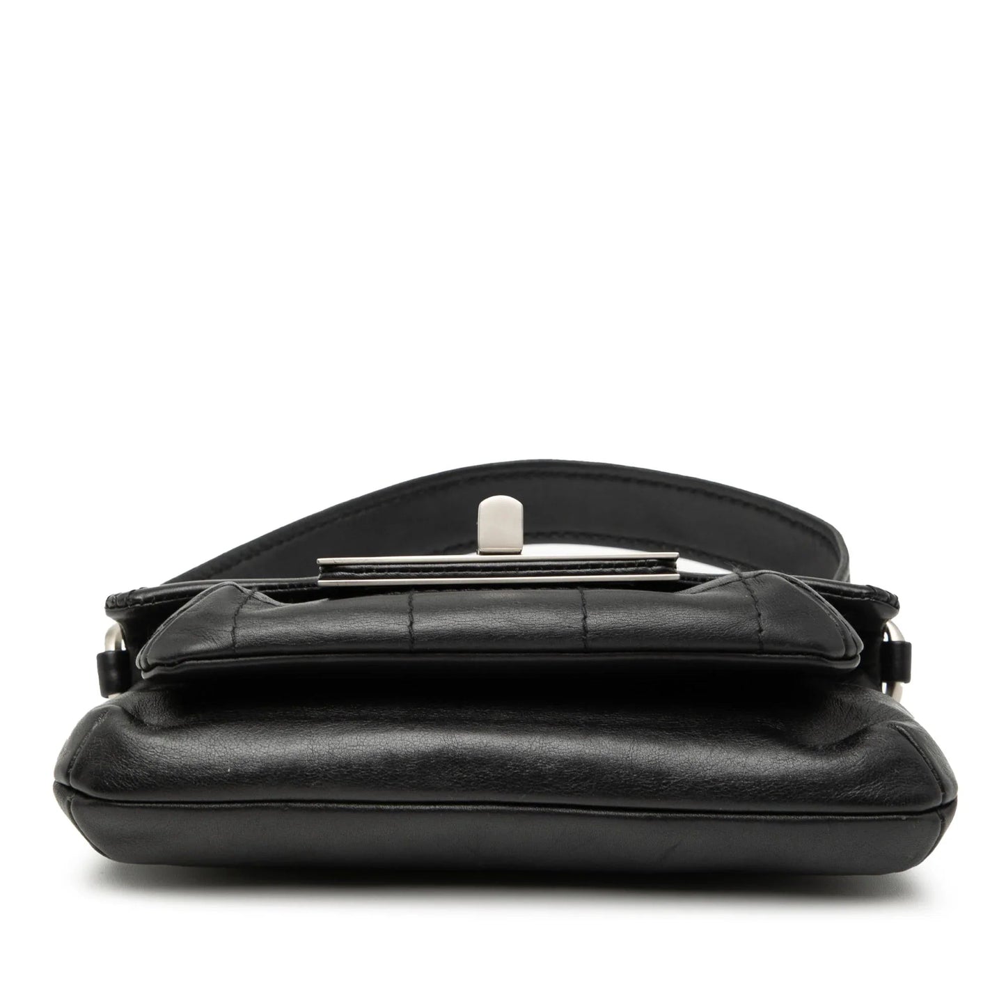 Black Chanel Mini Calfskin Giant Mademoiselle Turnlock Flap Handbag