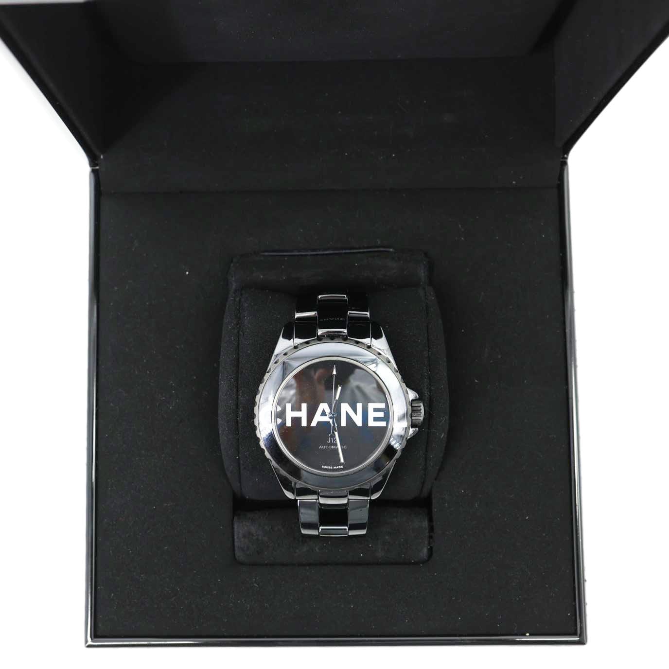 CHANEL J12 Wanted de Chanel Ceramic Stainless Steel Automatic Watch Black 38mm