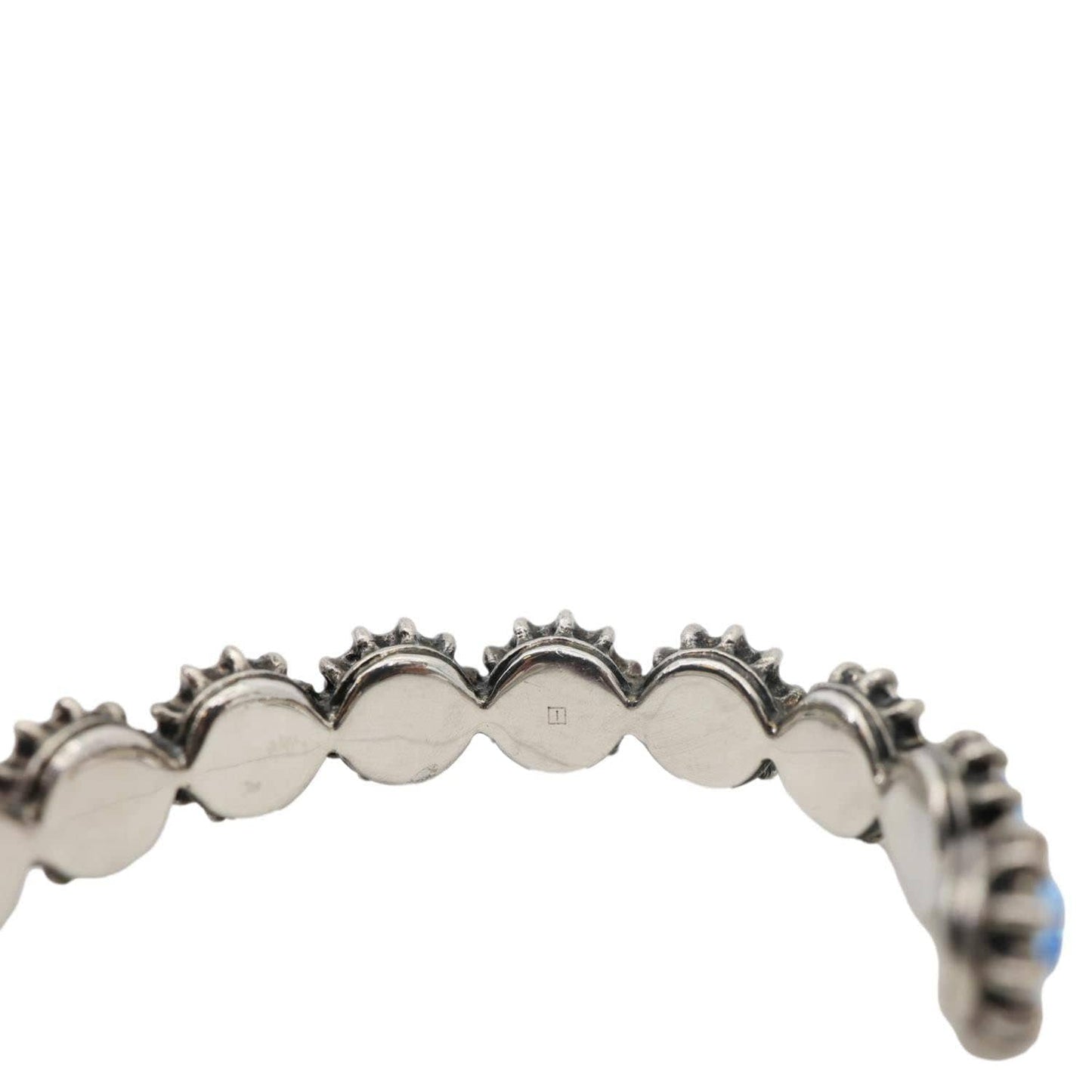 GUCCI Crystal Cuff Metal Bracelet Blue