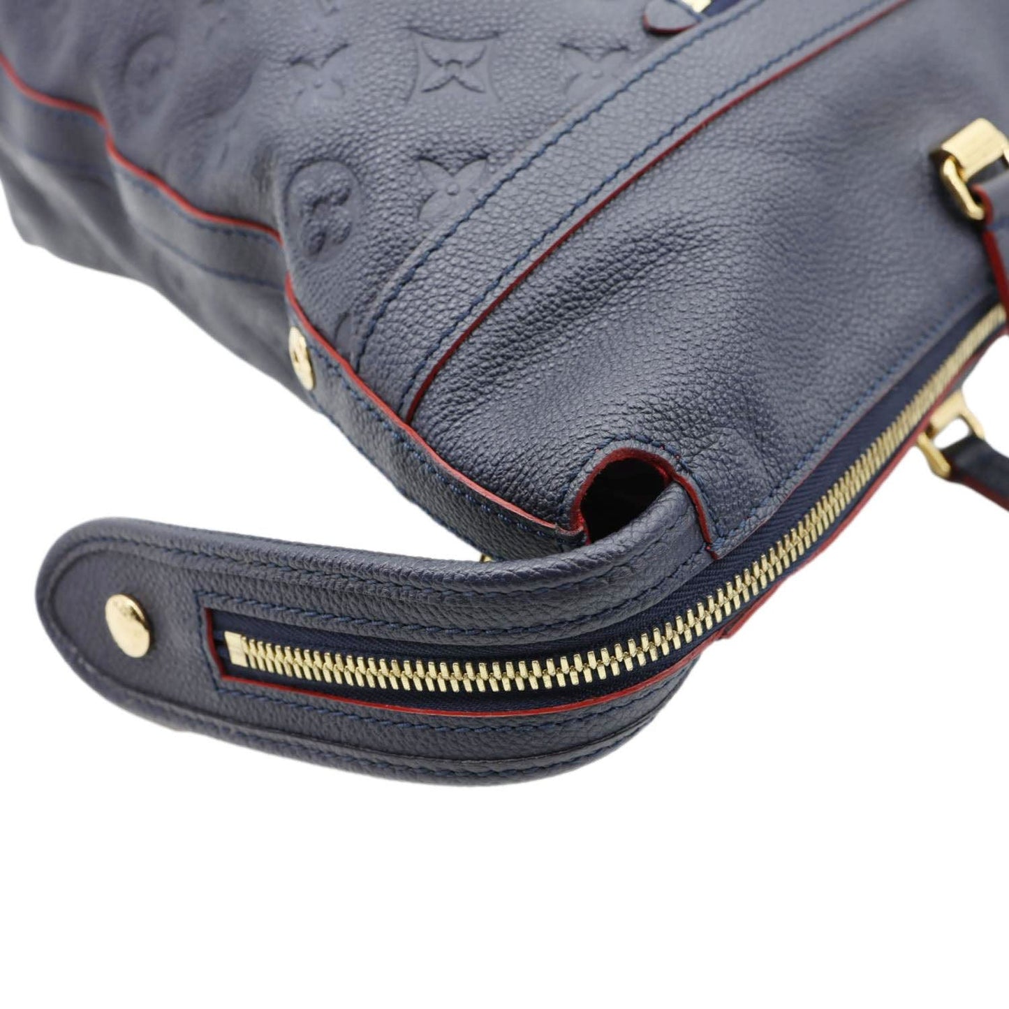 LOUIS VUITTON Boetie Monogram Empreinte Leather Shoulder Bag Marine Rouge