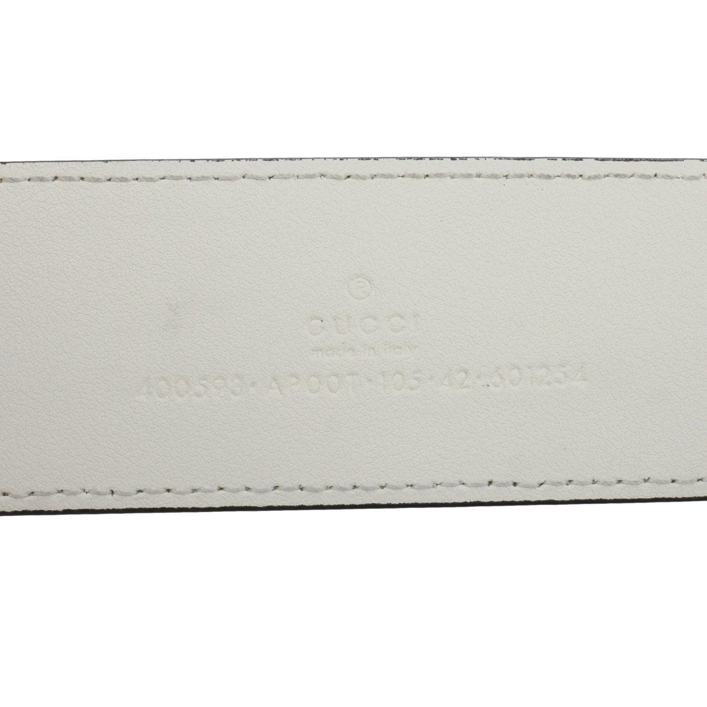 GUCCI Double G buckle Marmont Leather Belt Beige 400593 Size 105/42