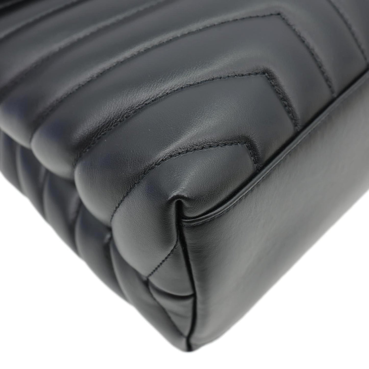 YVES SAINT LAURENT Loulou Medium Quilted Leather Crossbody Bag Black