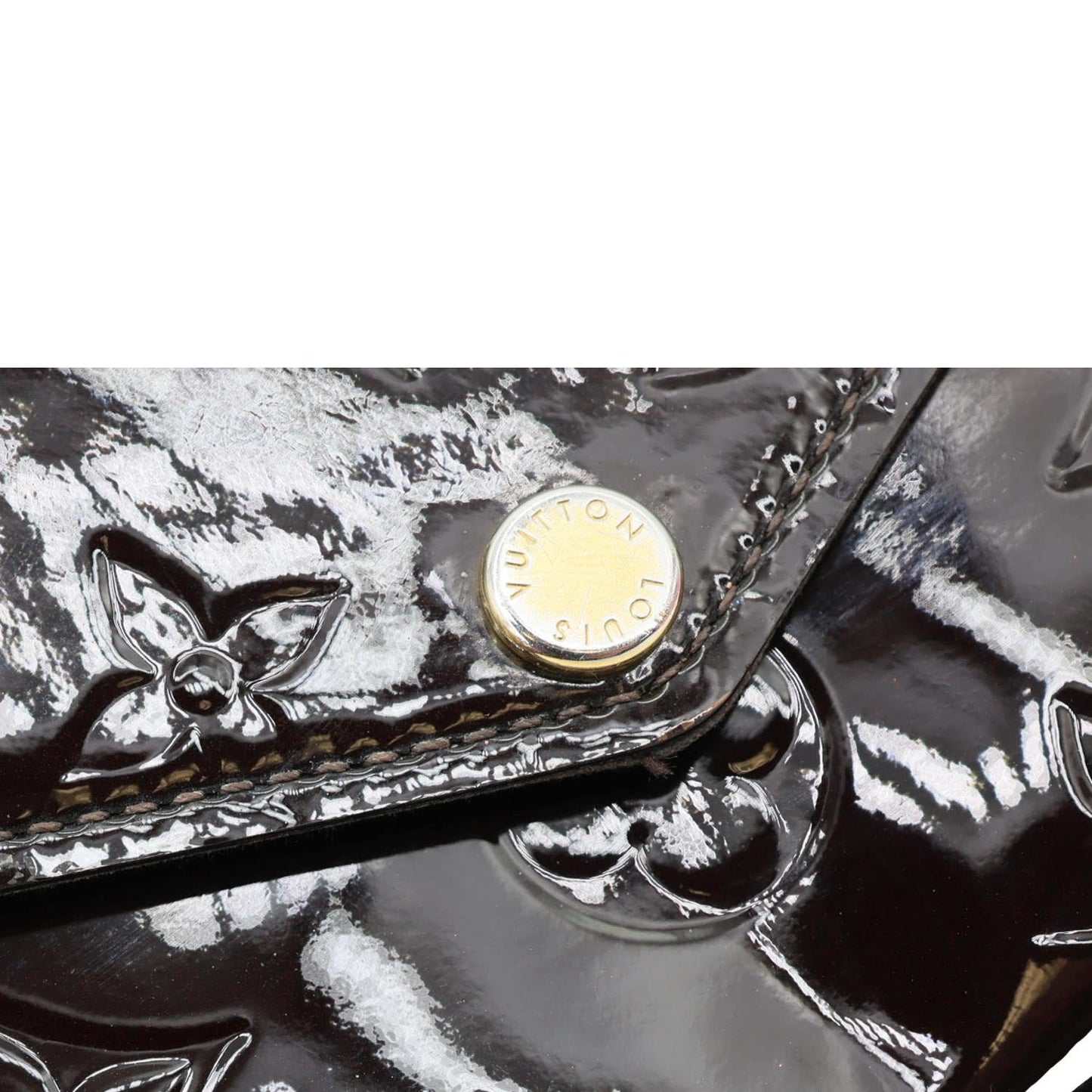 LOUIS VUITTON Felicie Pochette Monogram Vernis Shoulder Bag Amarante