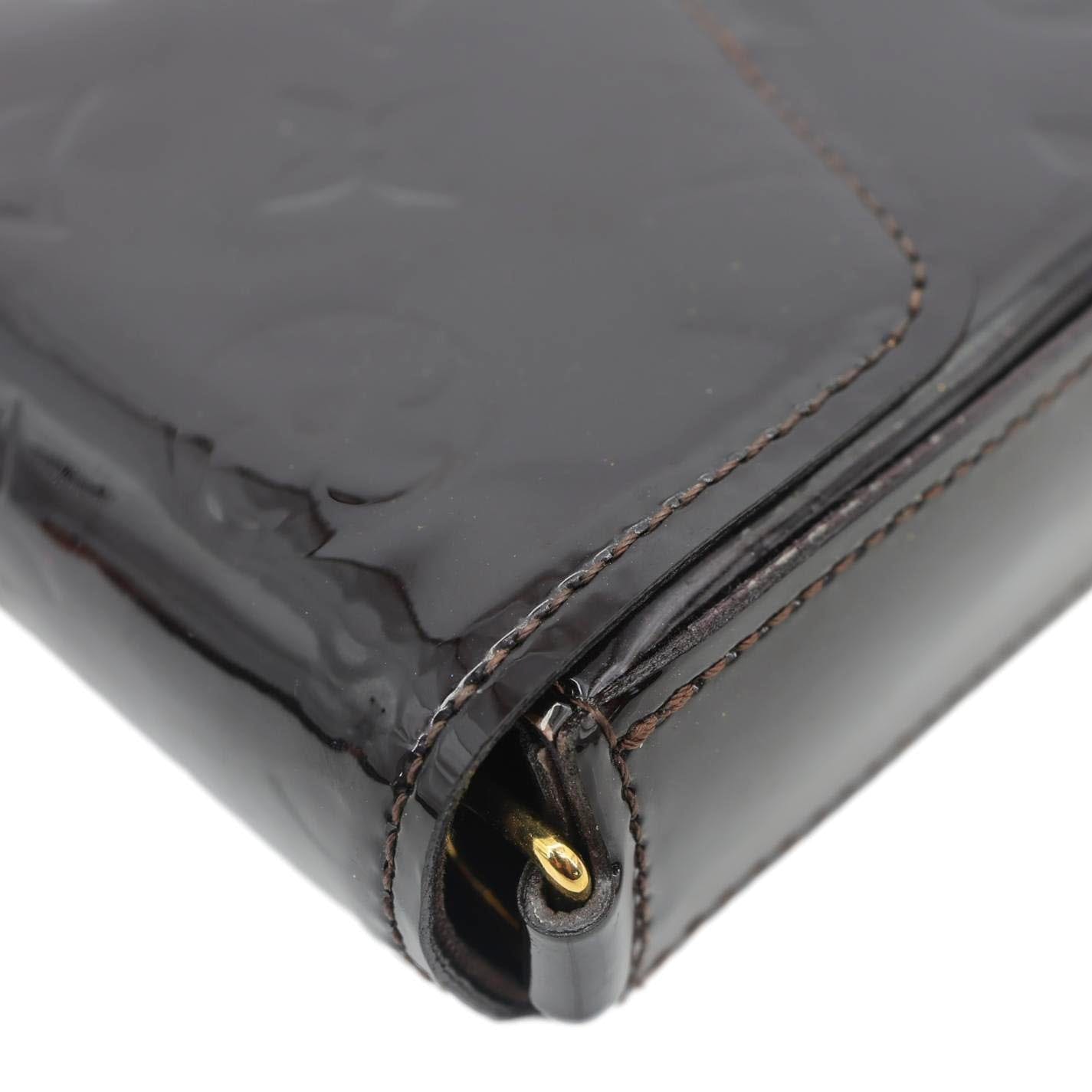 LOUIS VUITTON Felicie Pochette Monogram Vernis Shoulder Bag Amarante