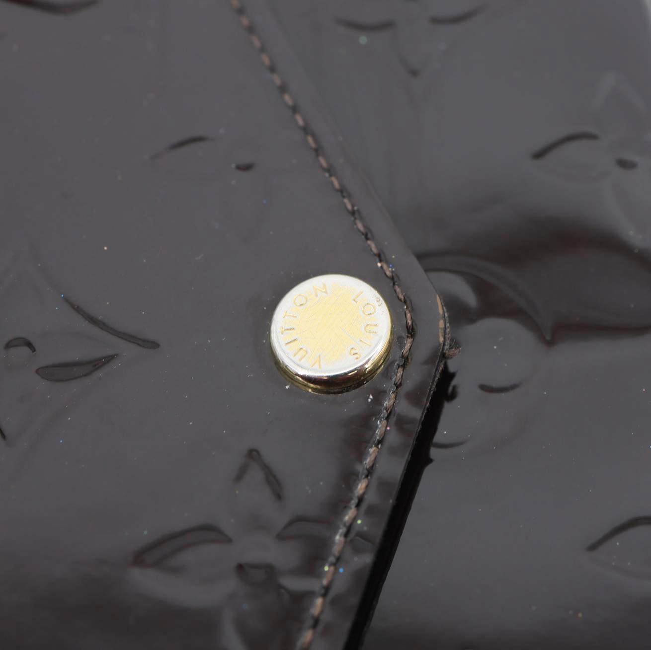 LOUIS VUITTON Felicie Pochette Monogram Vernis Shoulder Bag Amarante