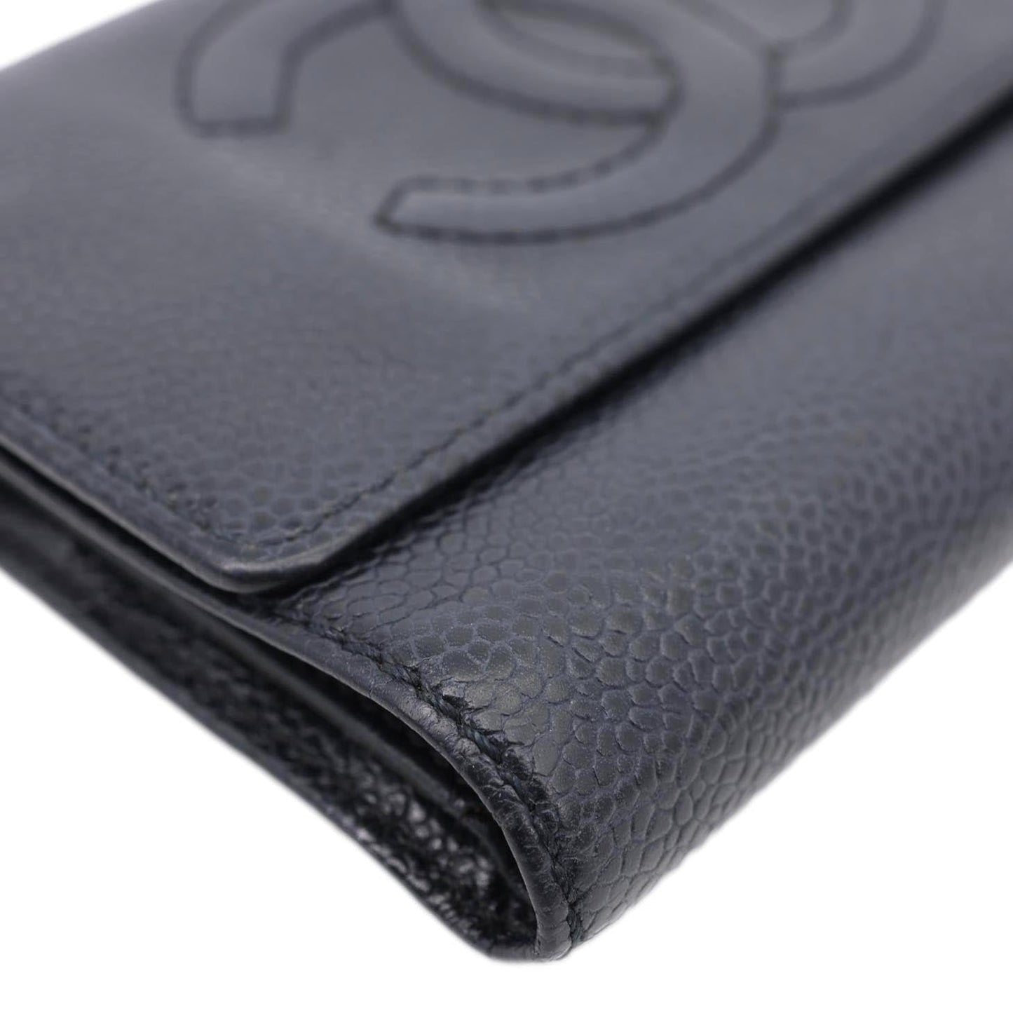 CHANEL Timeless CC Caviar Leather Wallet Black