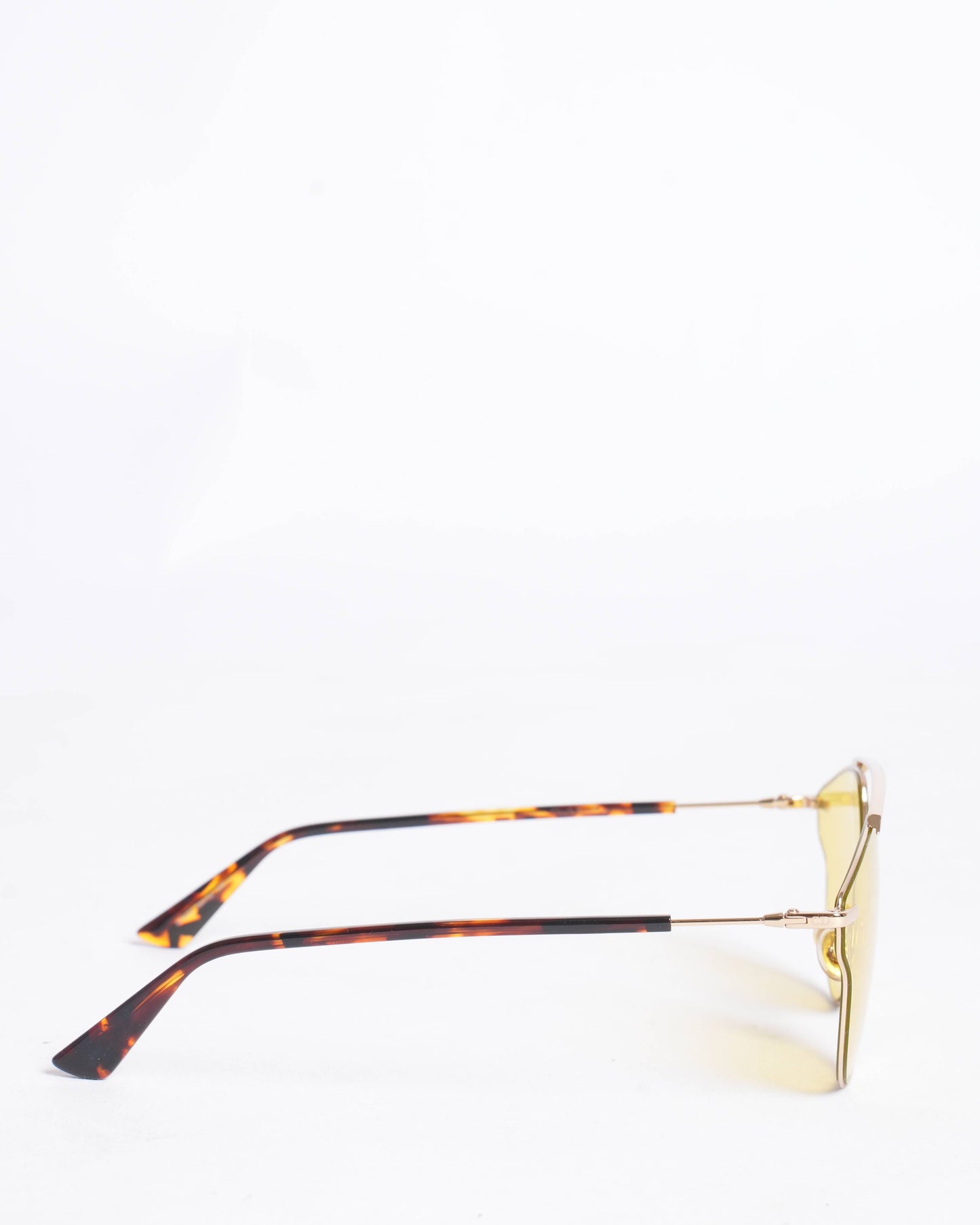 Christian Dior Women's Round Sunglasses WIth Yellow Frame