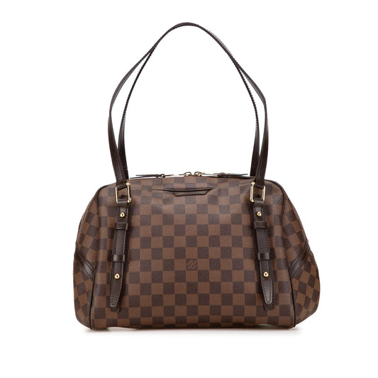 Brown Louis Vuitton Damier Ebene Rivington GM Shoulder Bag