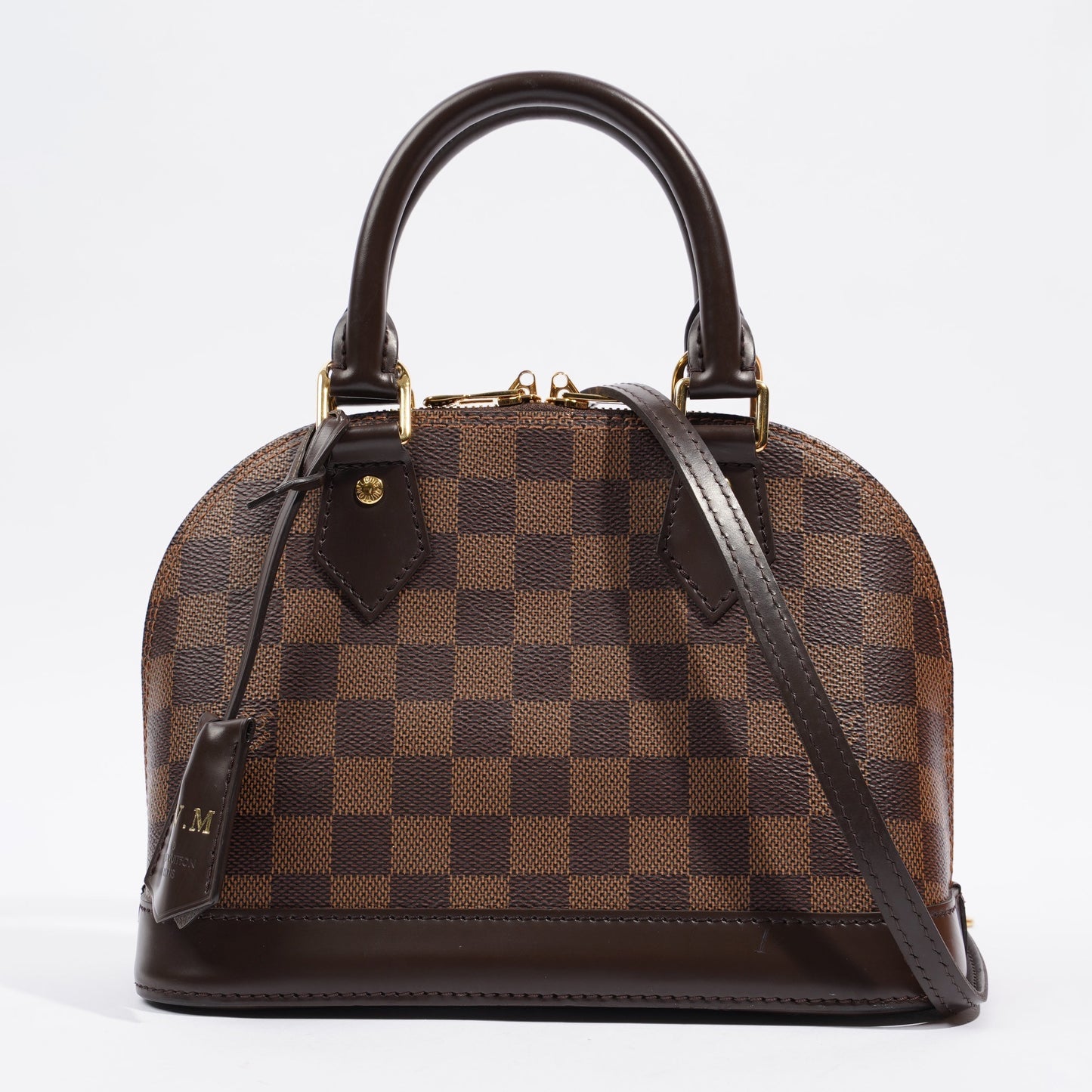Louis Vuitton Alma BB Shoulder Bag Damier Ebene Coated Canvas BB