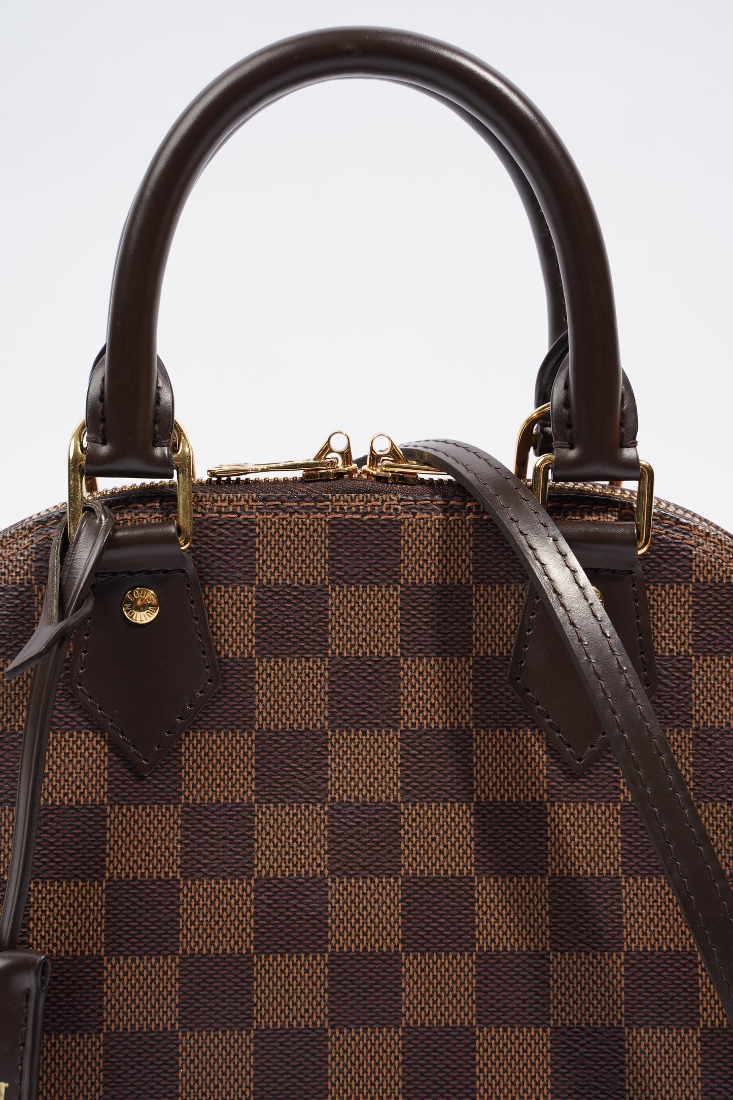 Louis Vuitton Alma BB Shoulder Bag Damier Ebene Coated Canvas BB