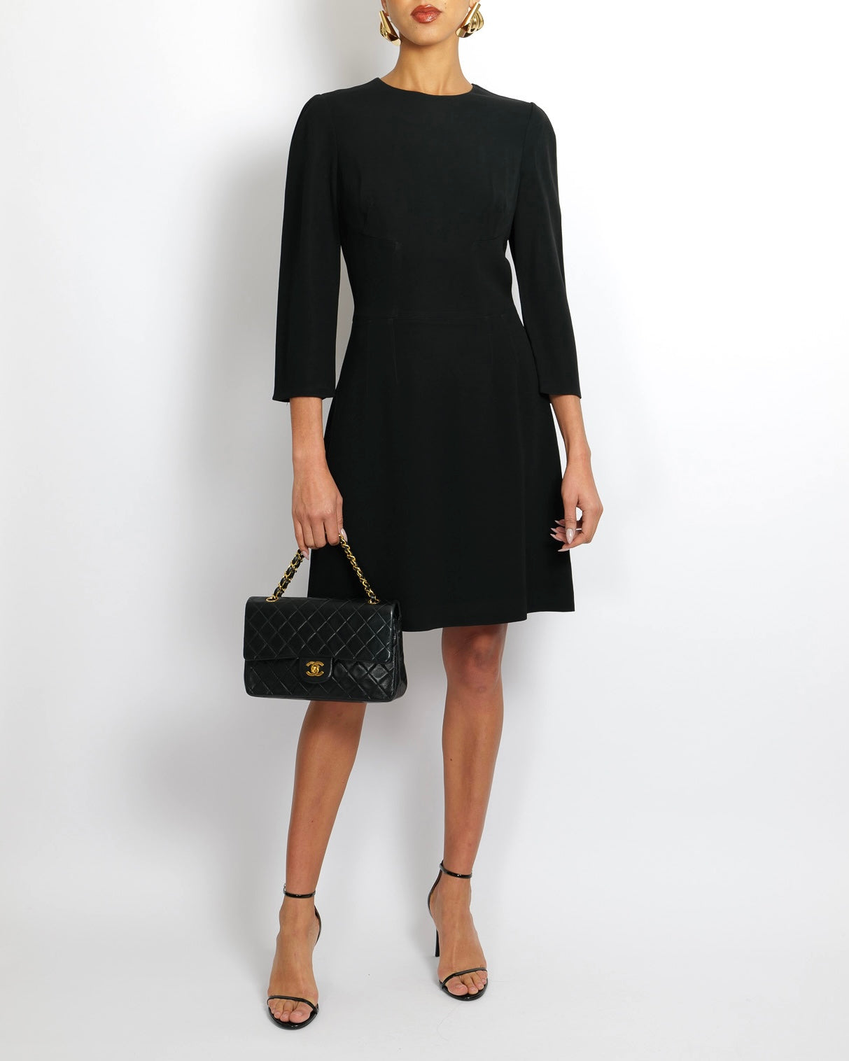 Dolce & Gabbana Black Long-Sleeved Mini Dress Size IT 44 (UK 12)