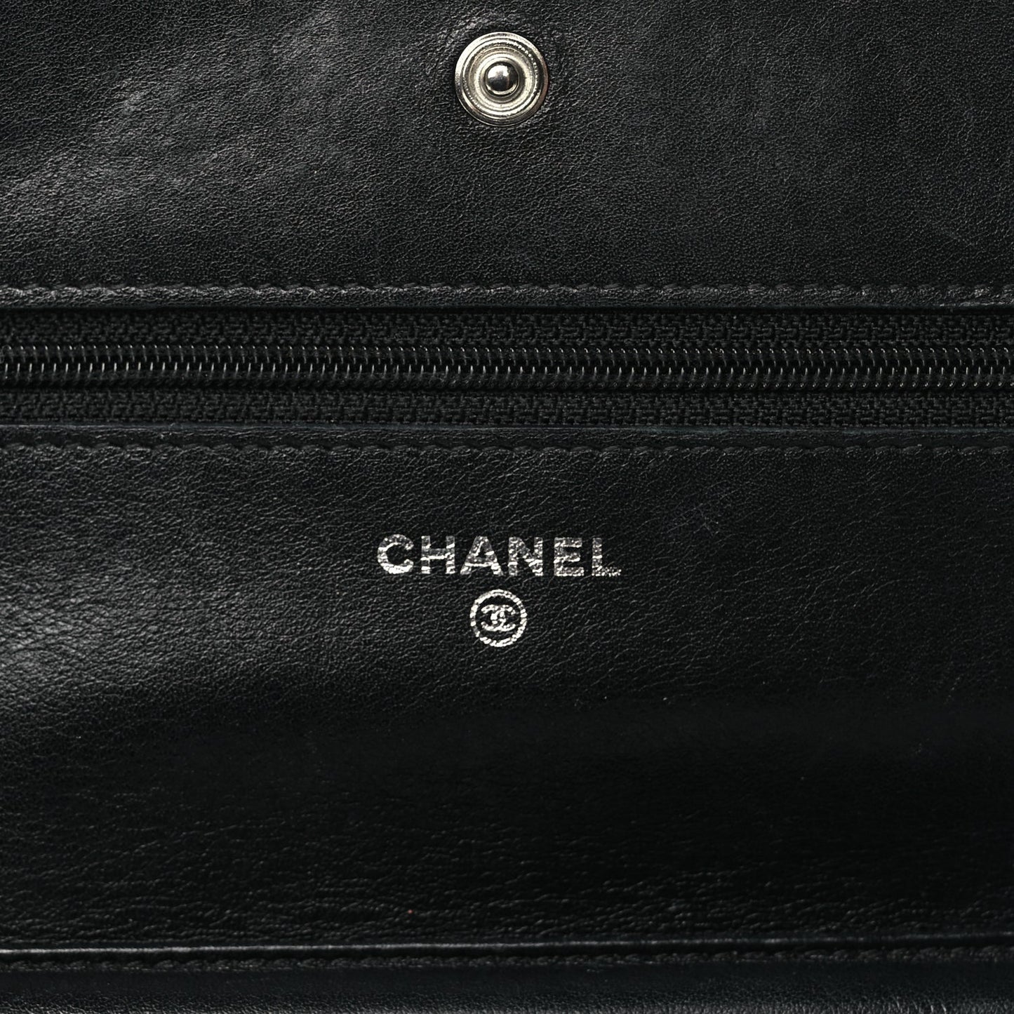 Chanel Caviar Timeless CC Wallet On Chain WOC Black