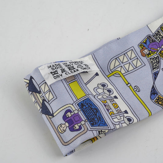 Hermes Silk Twilly Blue/Yellow