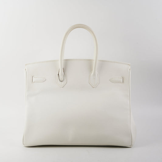 Hermes Birkin 35 Blanc Stamp [J]