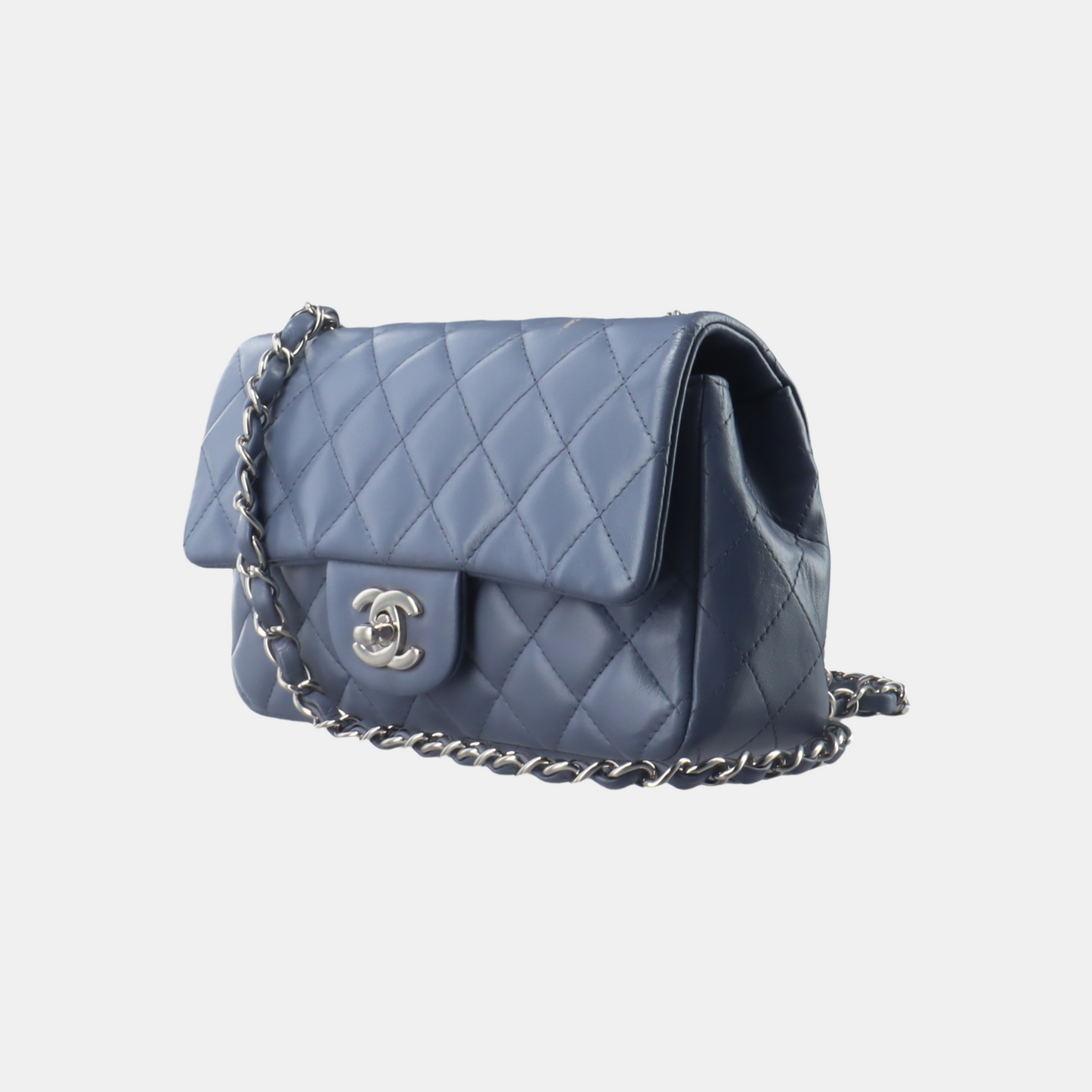 Chanel Classic Flap Rectangular Mini Ash Blue Lambskin, 2012