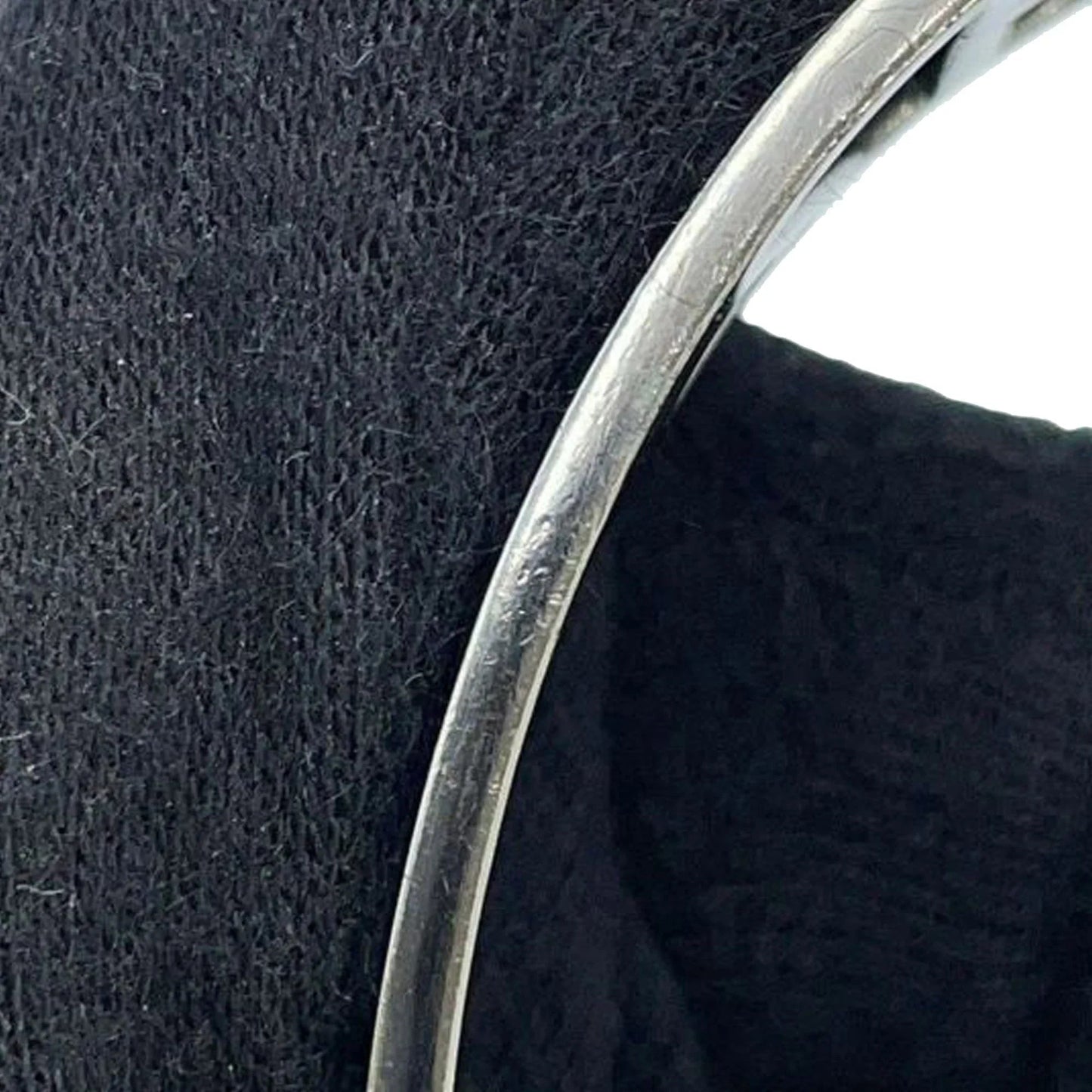 Silver Chanel Silver Plated Cutout Logo Cuff Bracelet