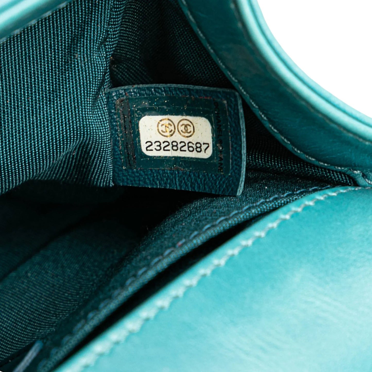 Blue Chanel Small Shearling Boy Flap Crossbody Bag