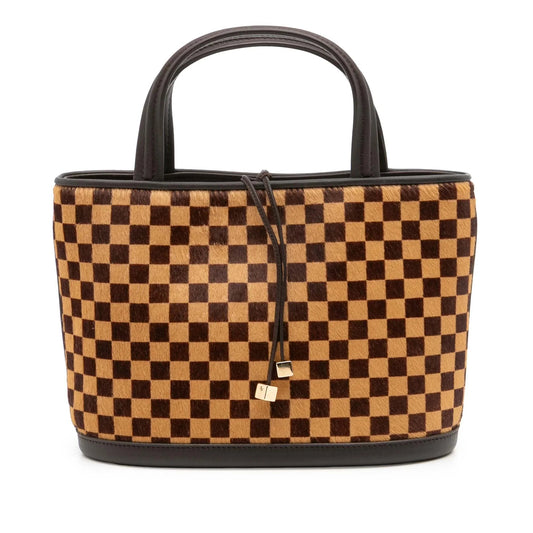 Brown Louis Vuitton Damier Sauvage Impala Handbag