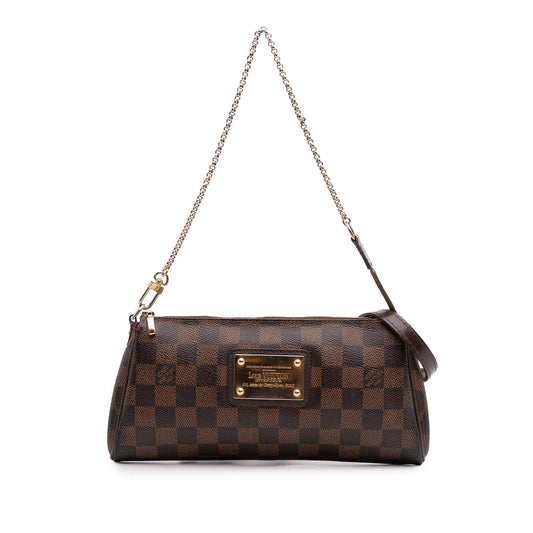 Brown Louis Vuitton Damier Ebene Eva Satchel