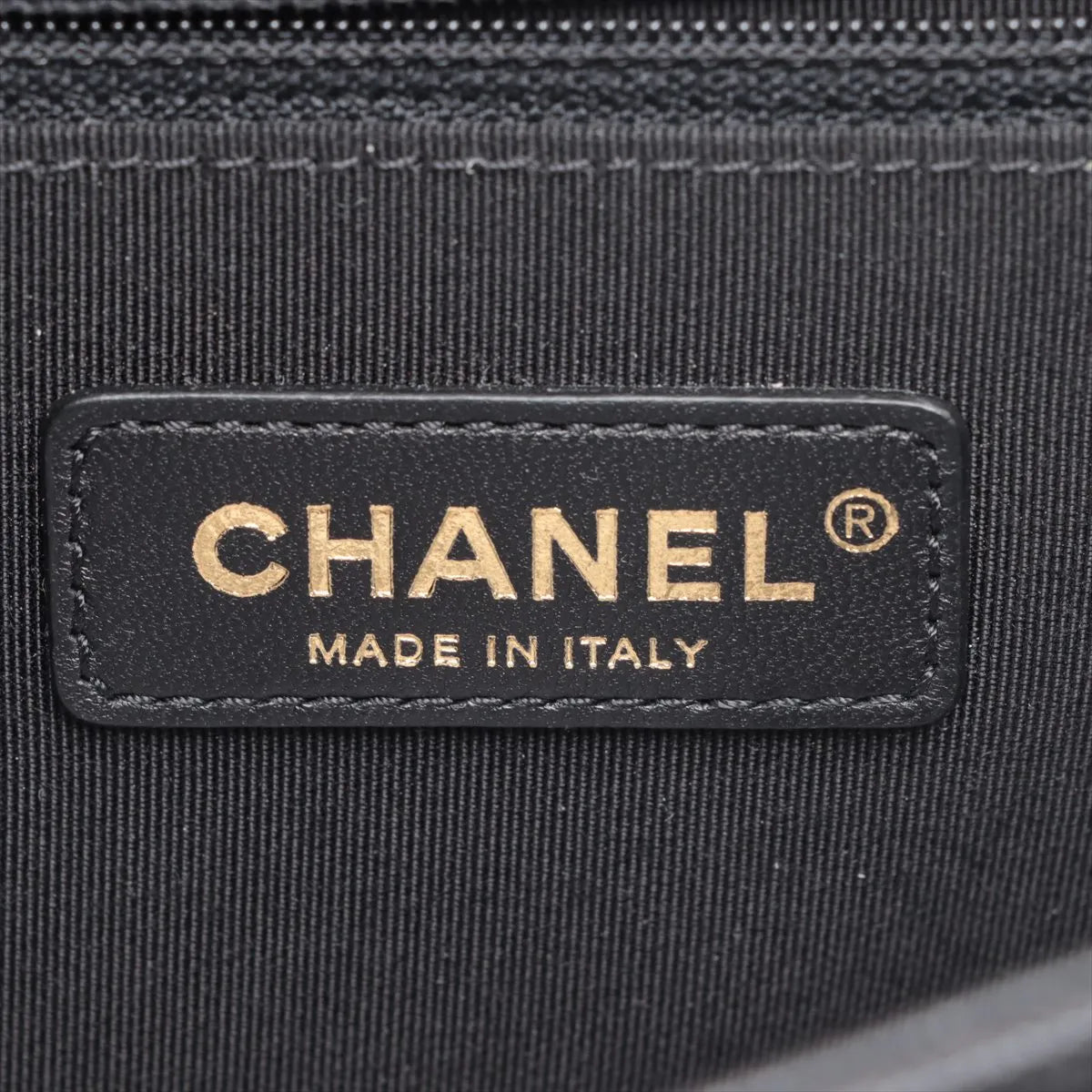 Black Caviar Calfskin Large Boy Chanel Flap Closure Handbag