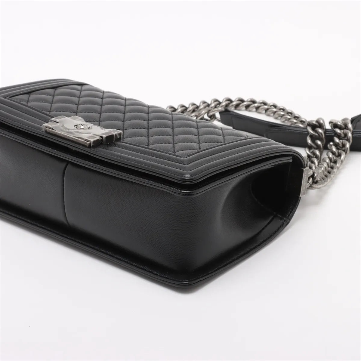 Chanel Black Caviar Calfskin Boy Chanel [Clearance Sale]