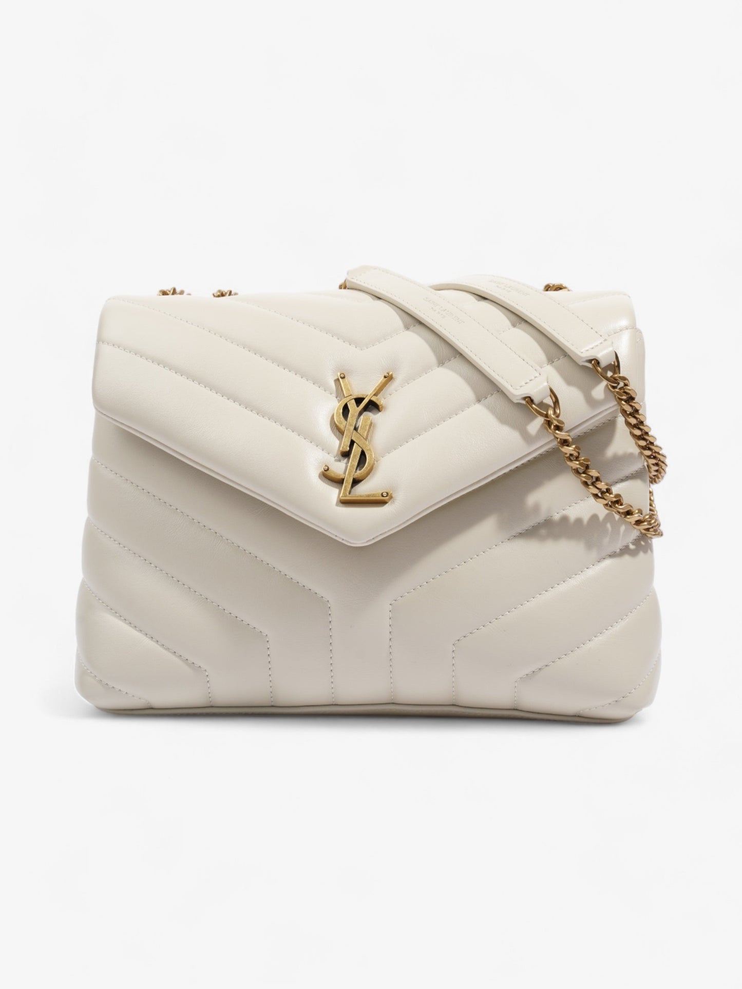 Saint Laurent LouLou Blanc   Calfskin Leather Small