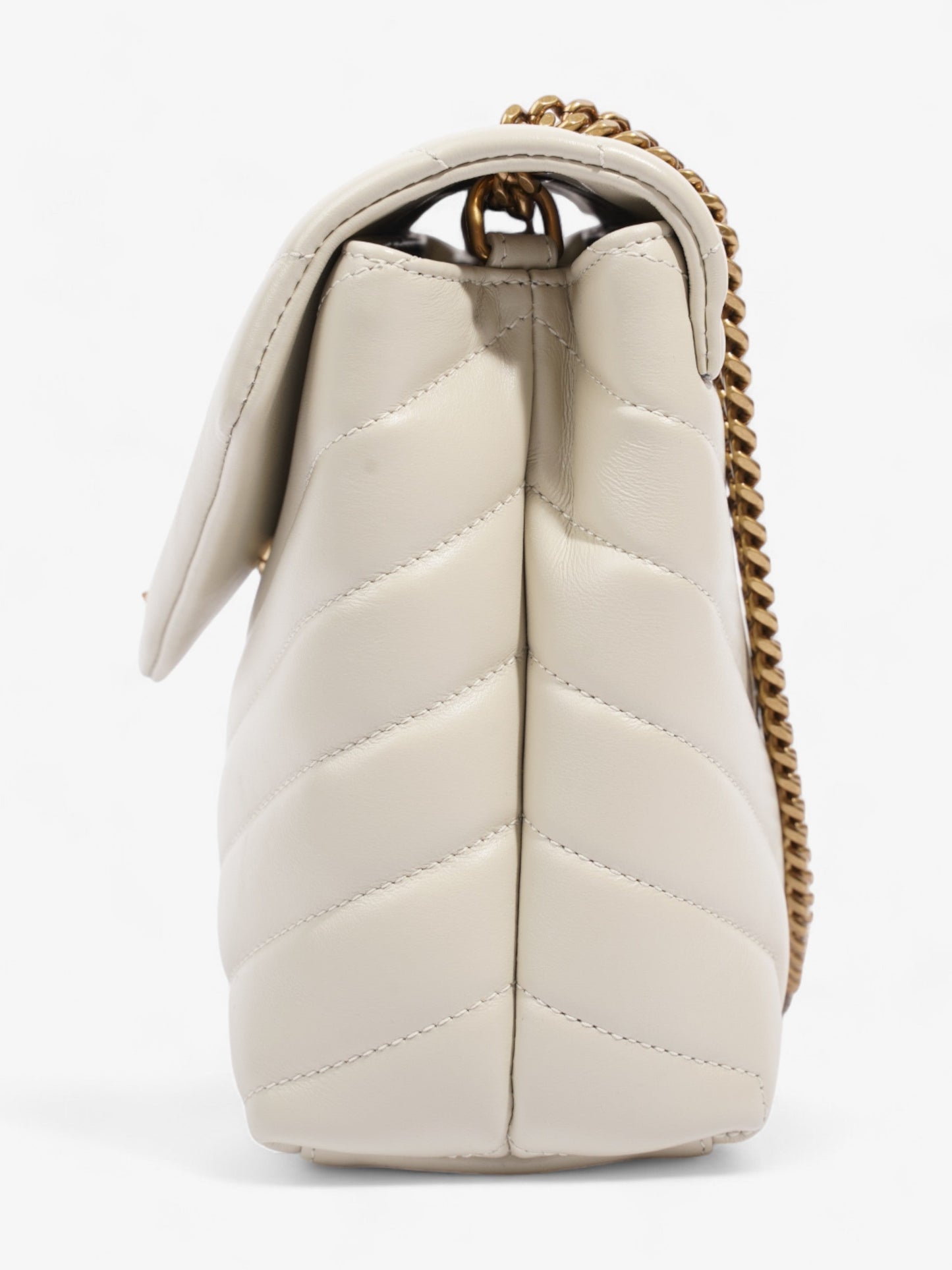 Saint Laurent LouLou Blanc   Calfskin Leather Small
