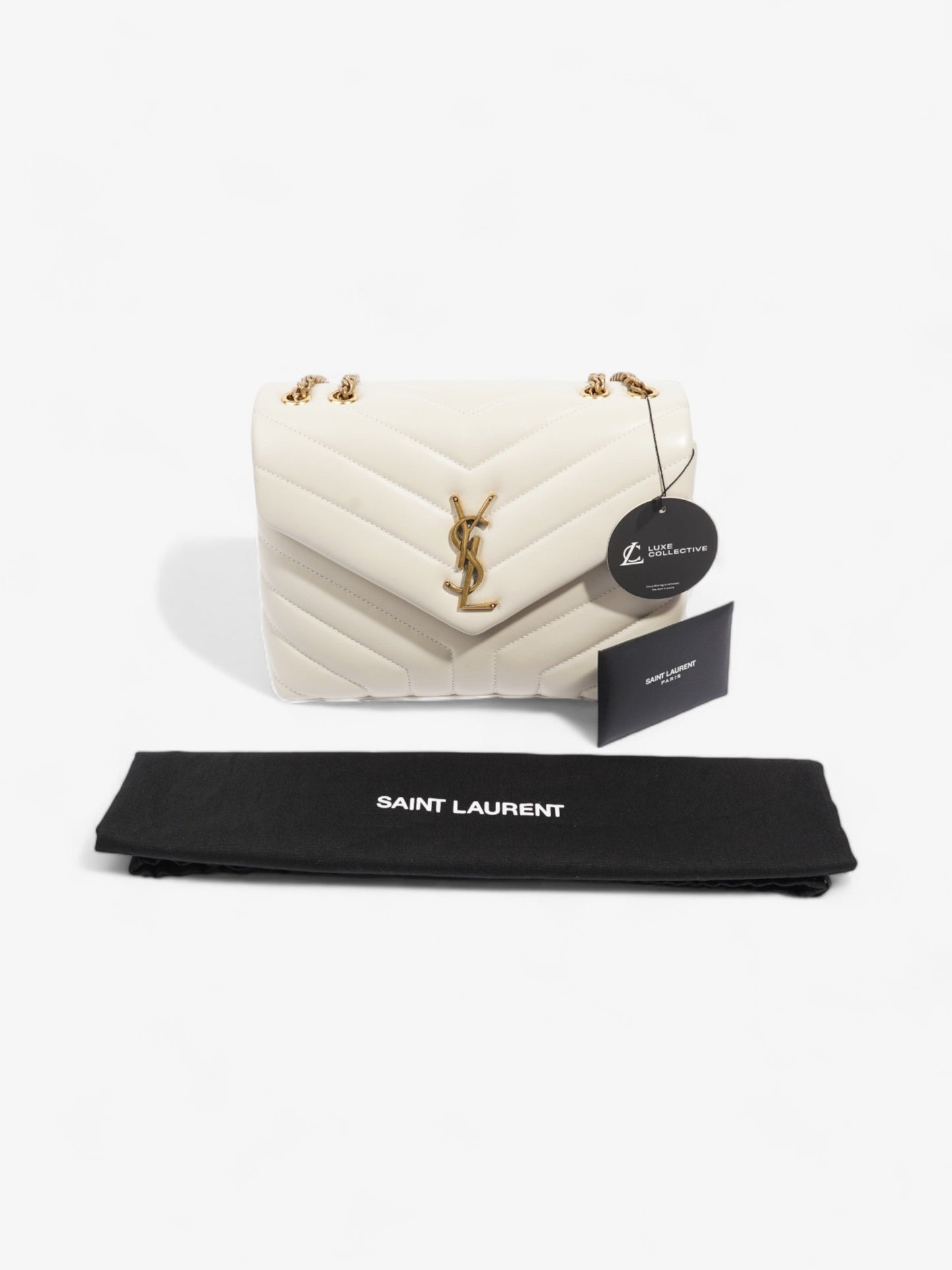 Saint Laurent LouLou Blanc   Calfskin Leather Small