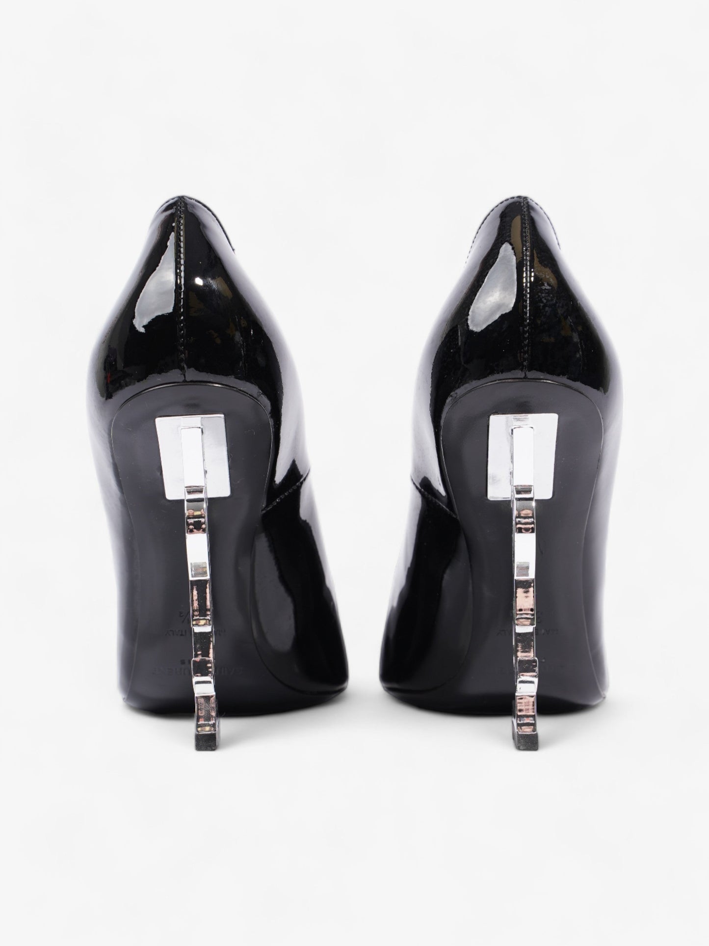 Saint Laurent Opyum 110mm Black / Silver Leather EU 38.5 UK 5.5
