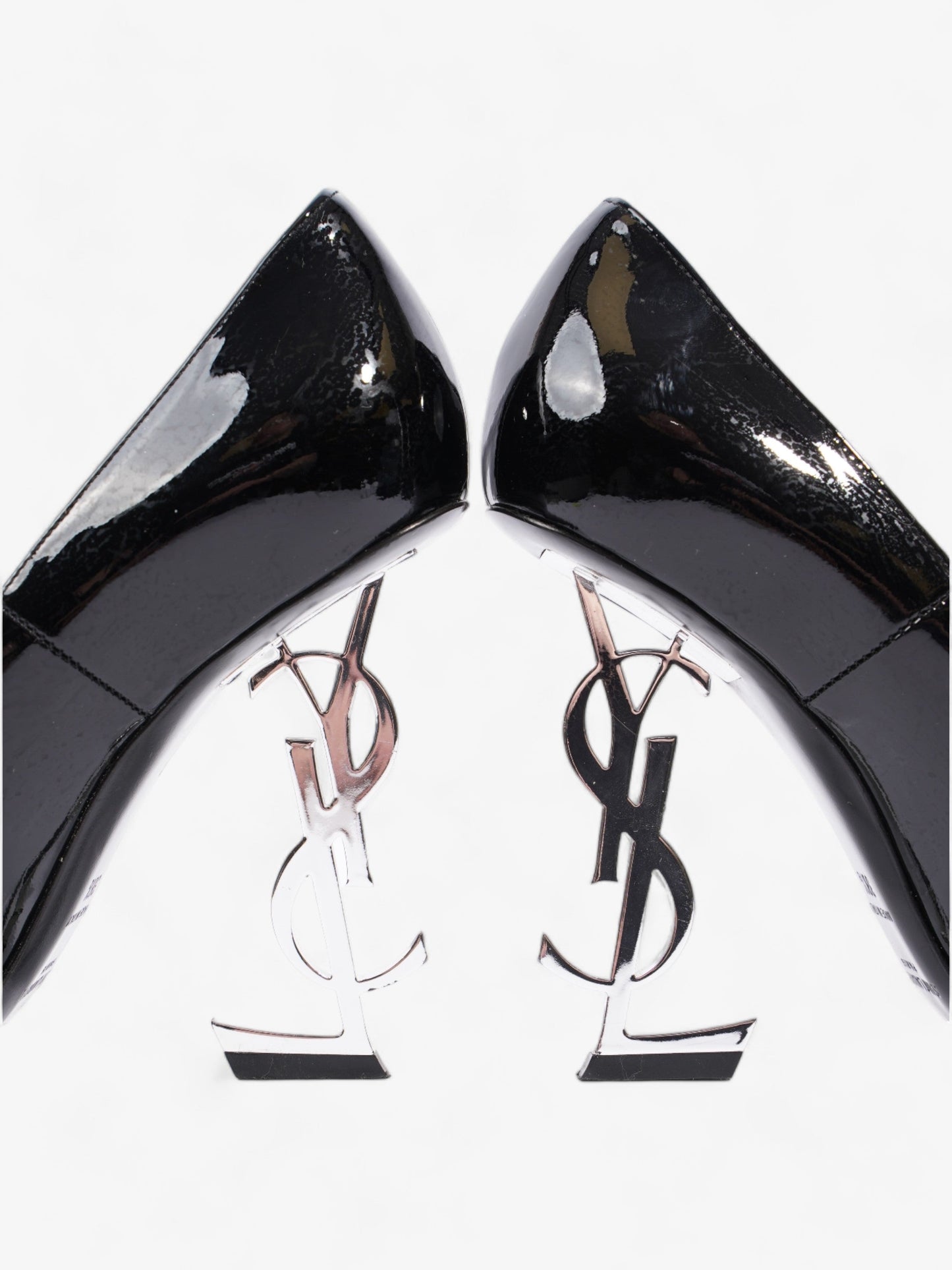 Saint Laurent Opyum 110mm Black / Silver Leather EU 38.5 UK 5.5
