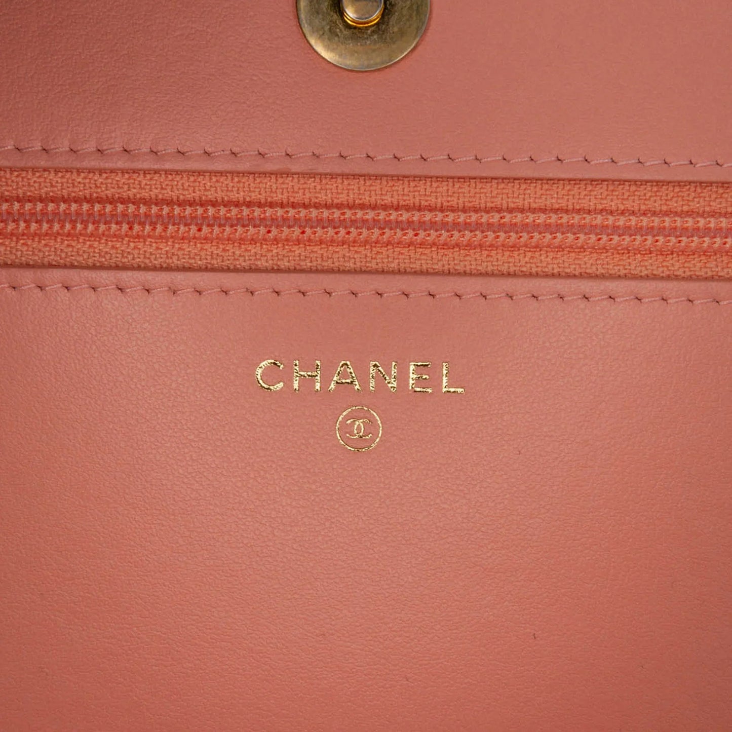 Pink Chanel Quilted Caviar Boy Wallet on Chain Crossbody Bag