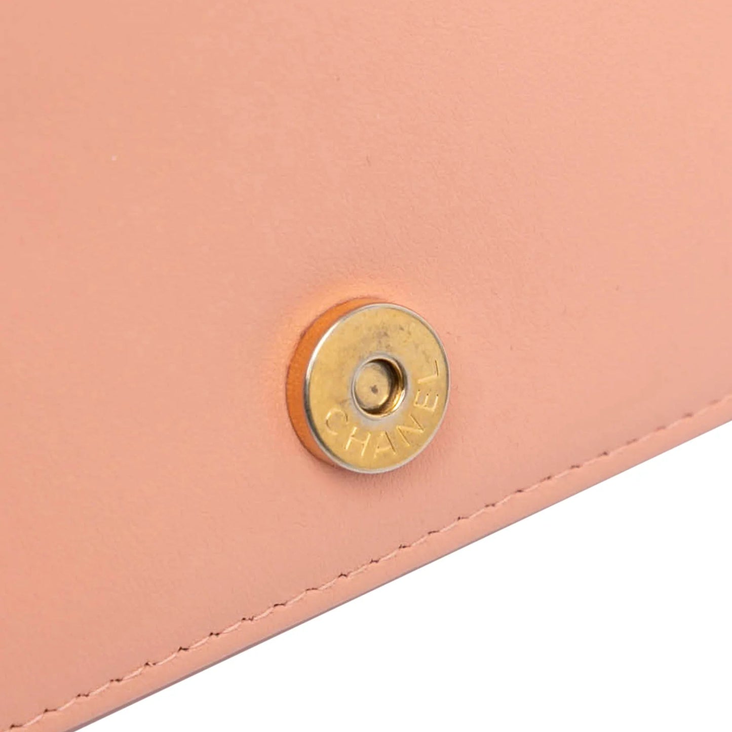 Pink Chanel Quilted Caviar Boy Wallet on Chain Crossbody Bag
